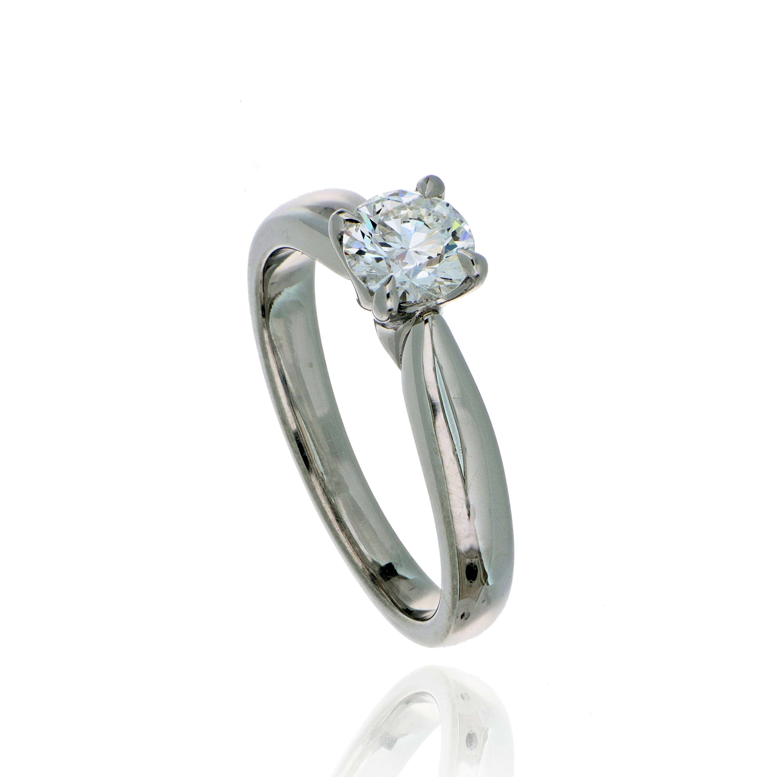 Platinum Serenity Hearts on Fire Round Solitaire Engagement Ring