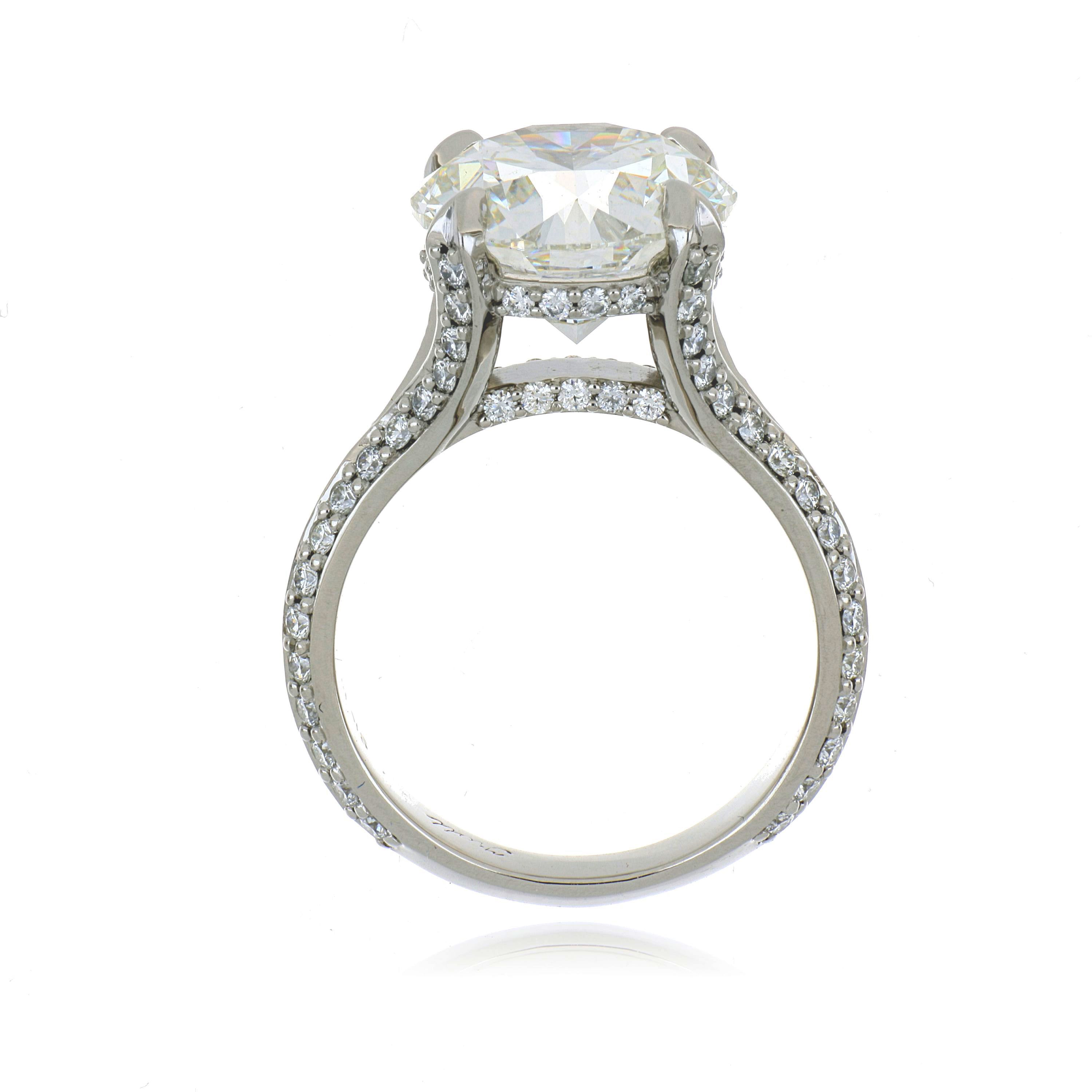 Platinum Diamond Engagement Ring - Charles Koll Jewelers