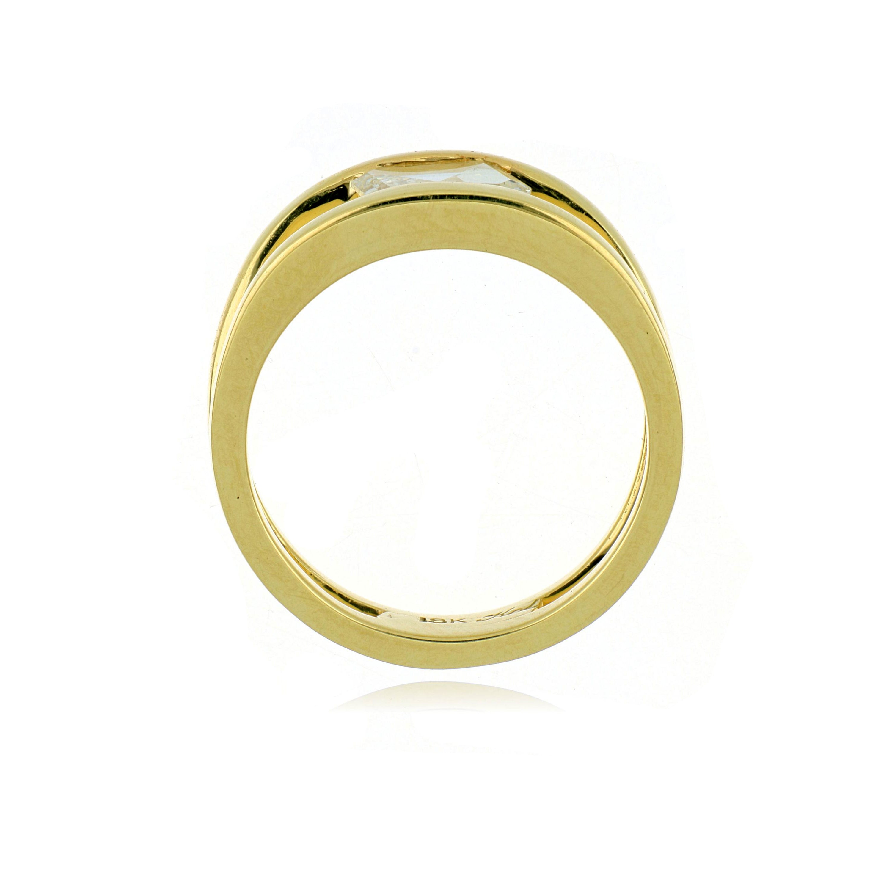 18k Yellow Gold Diamond Engagement Ring - Charles Koll Jewelers