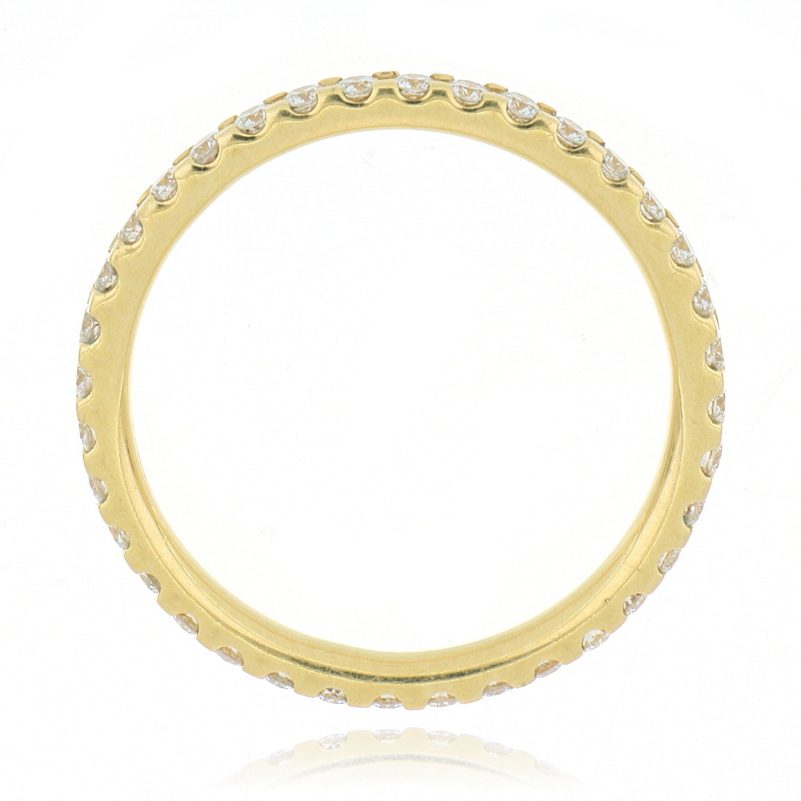 18k Yellow Gold Diamond Eternity Band - Charles Koll Jewelers