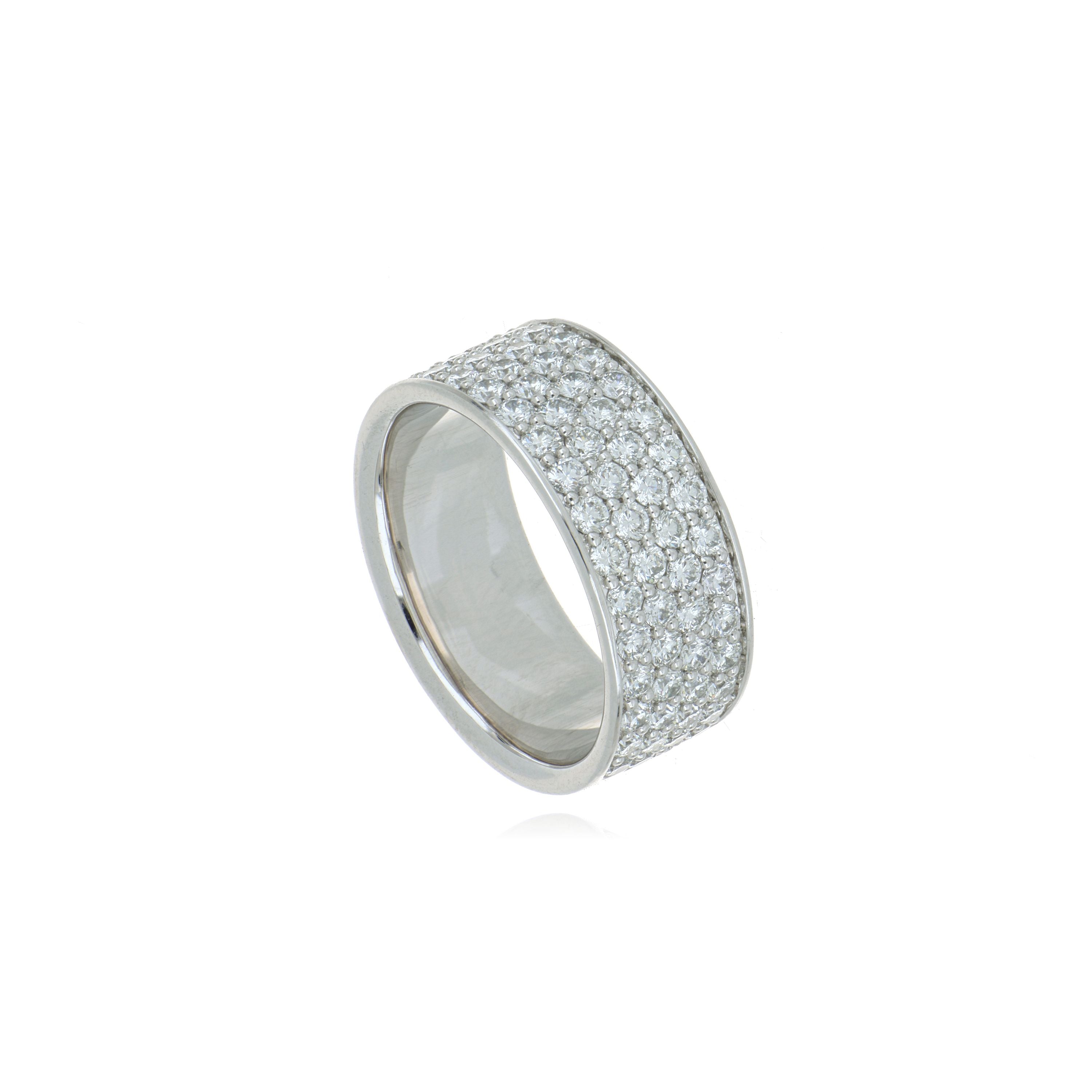Platinum Pave Silk Diamond Wedding Band
