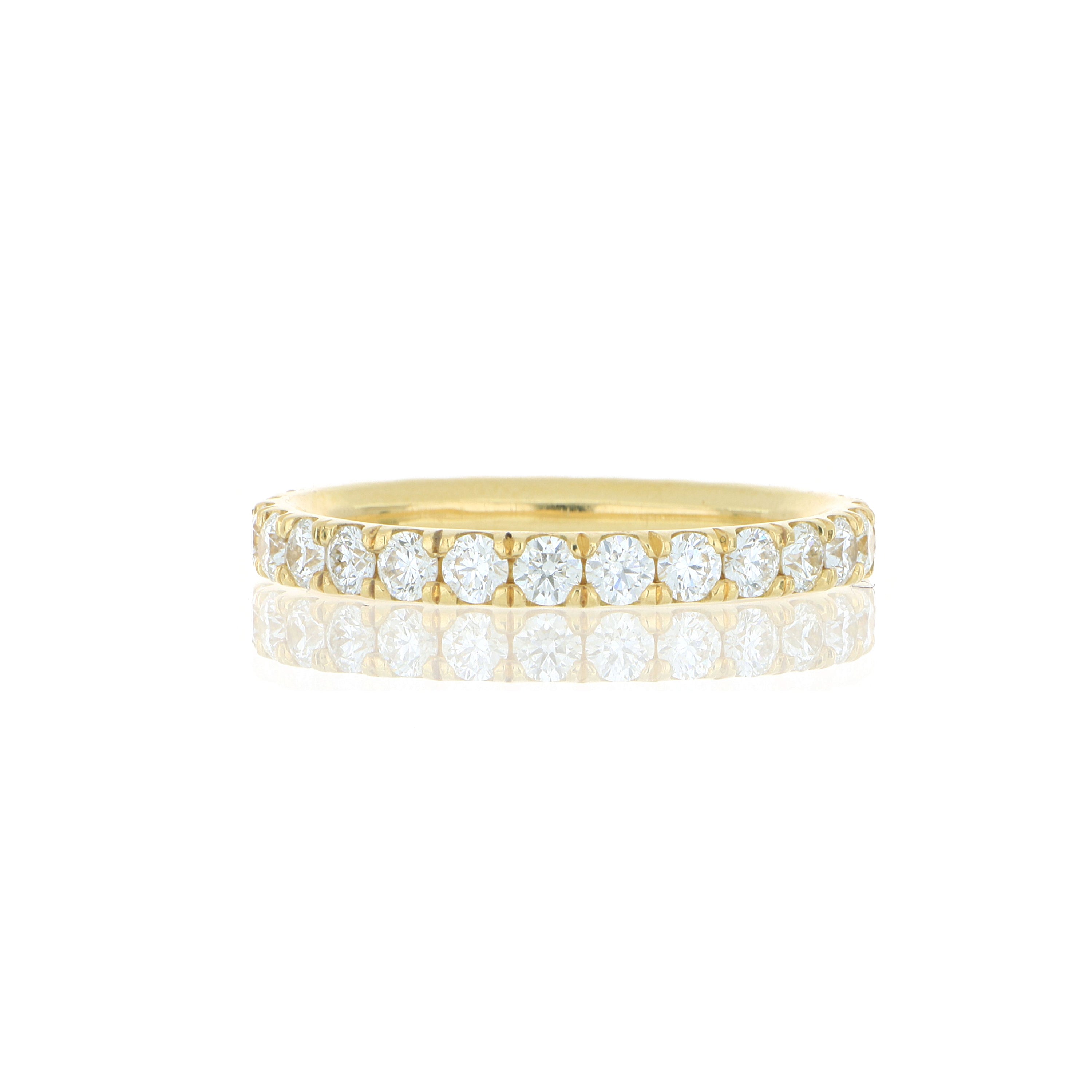 18k Yellow Gold Diamond Eternity Wedding Band
