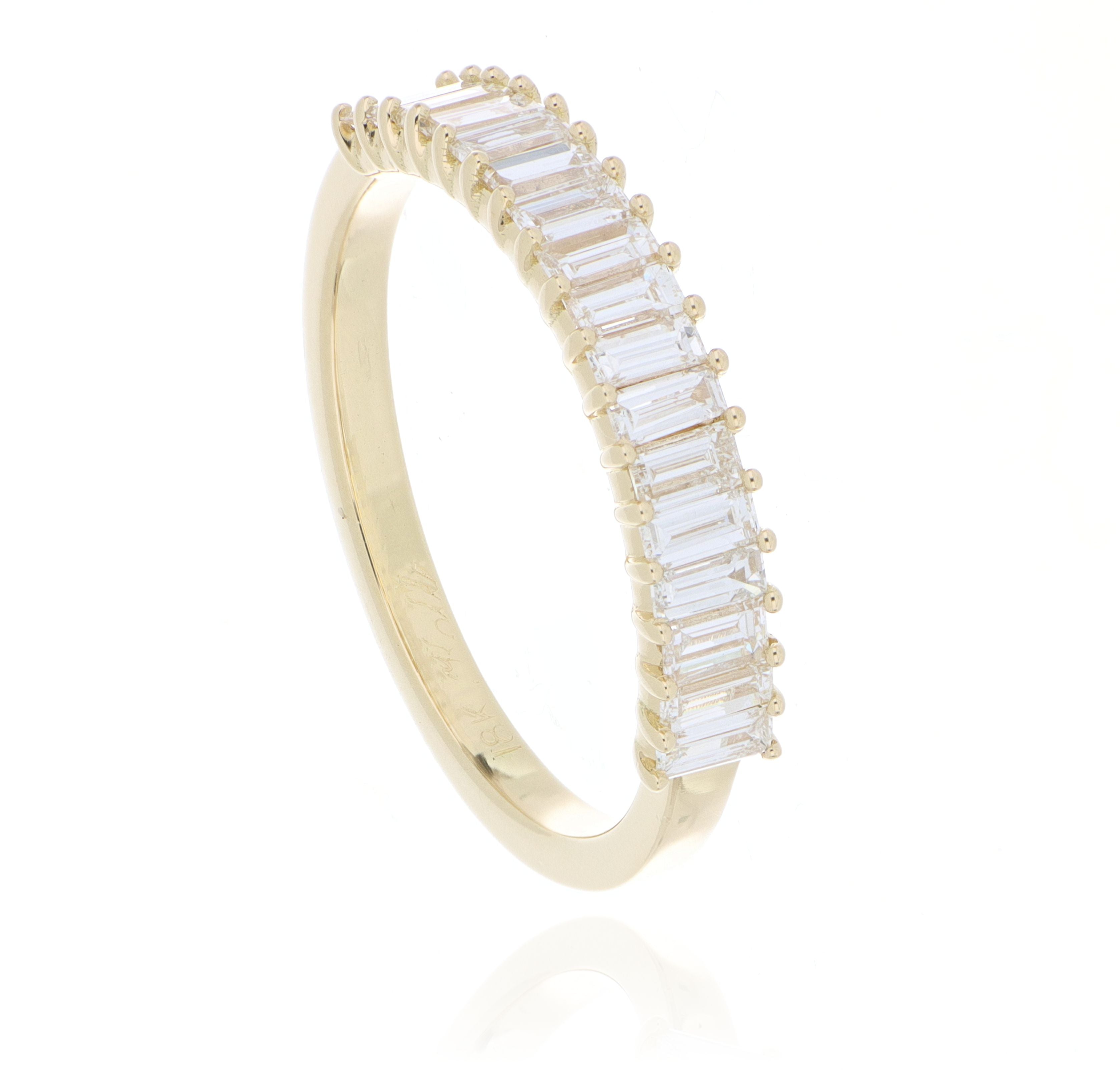 18k Yellow Gold Baguette Diamond Band