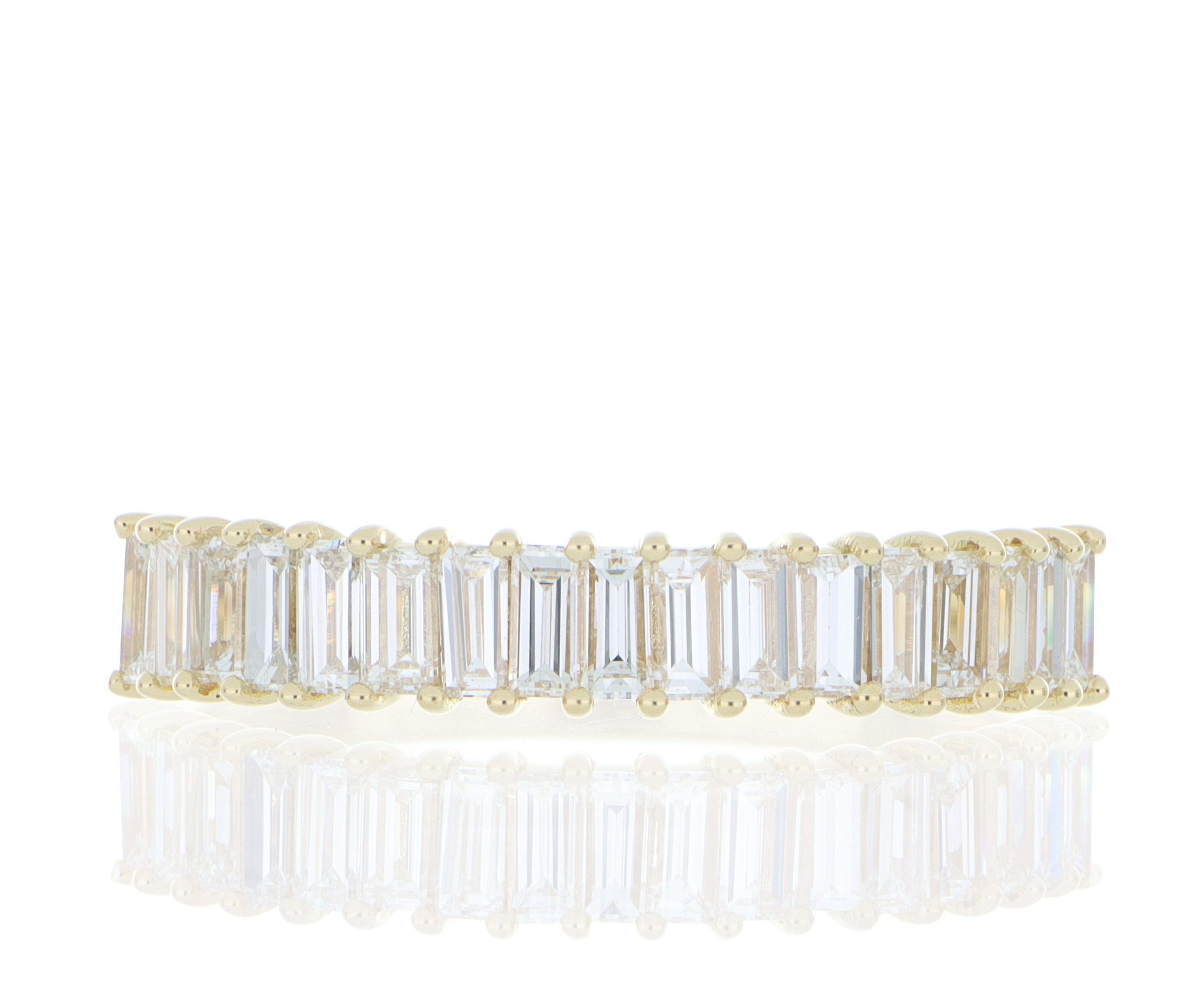 18k Yellow Gold Baguette Diamond Band