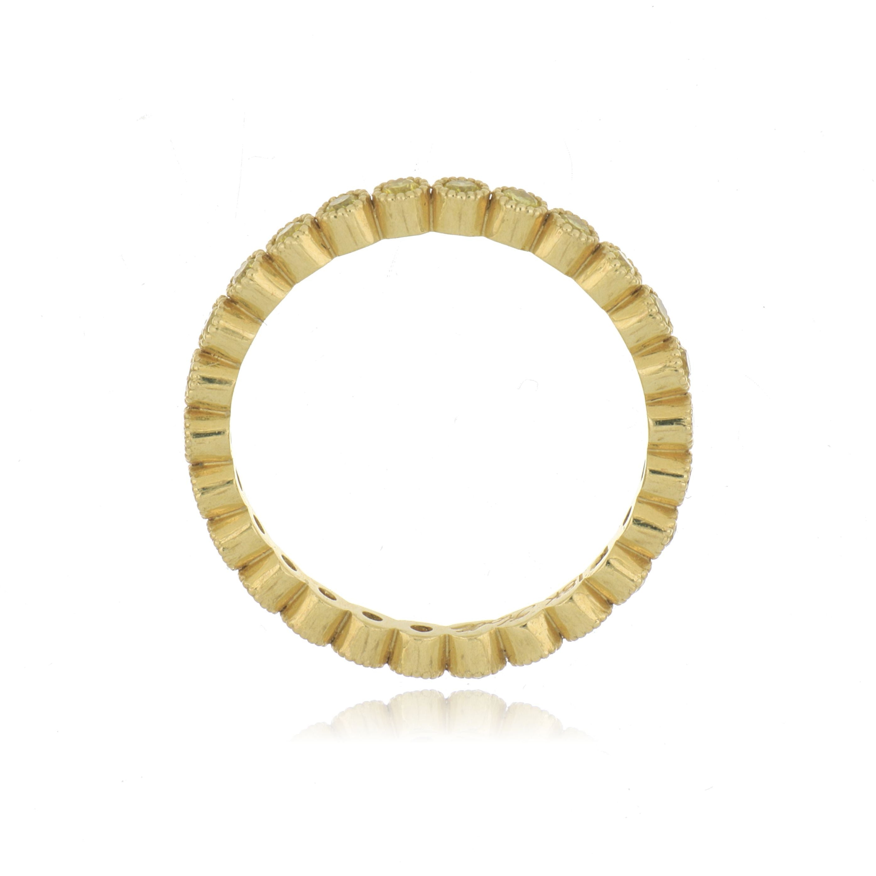 18k Yellow Gold Fancy Yellow Diamond Eternity Wedding Band