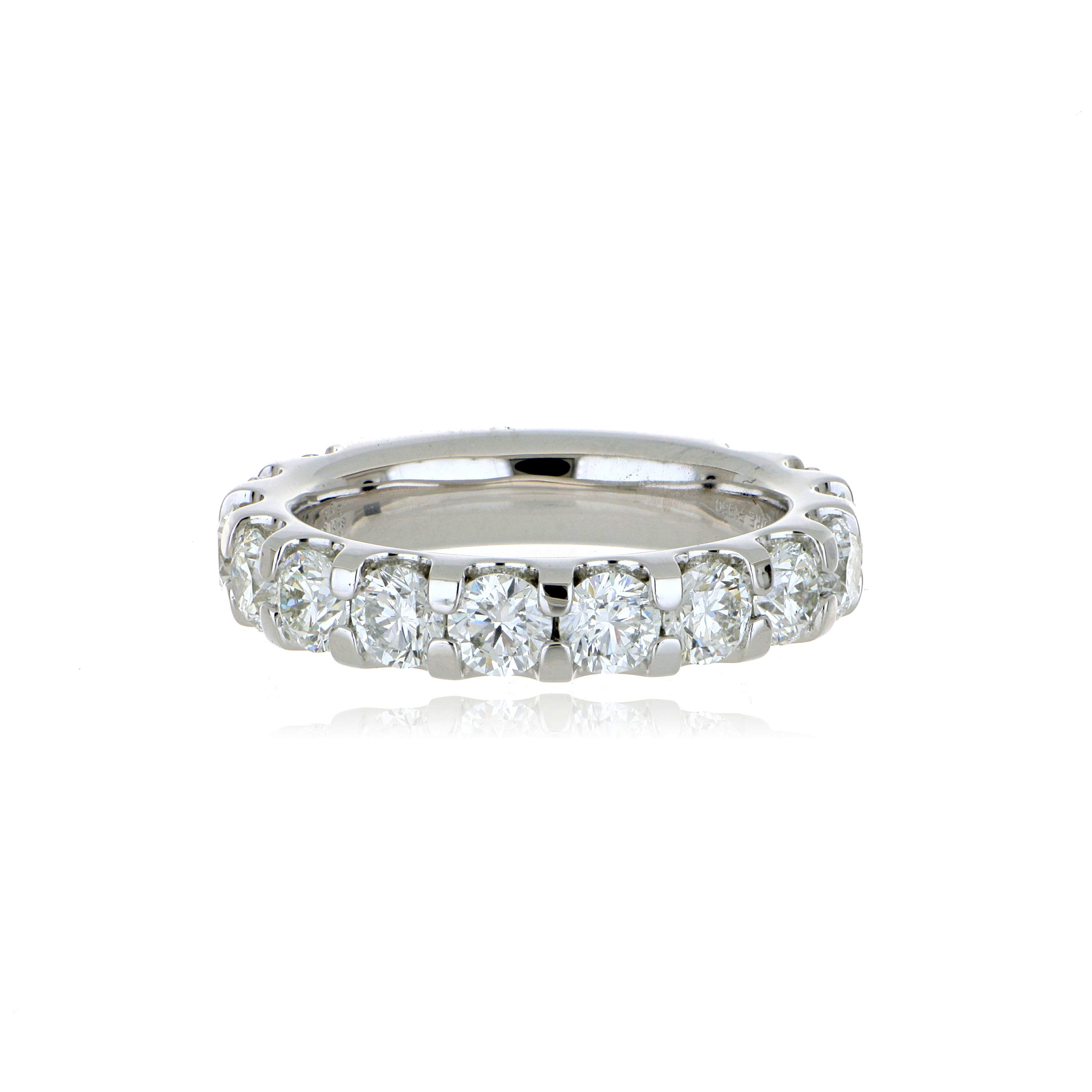 Platinum 3/4 Diamond Eternity Wedding Band