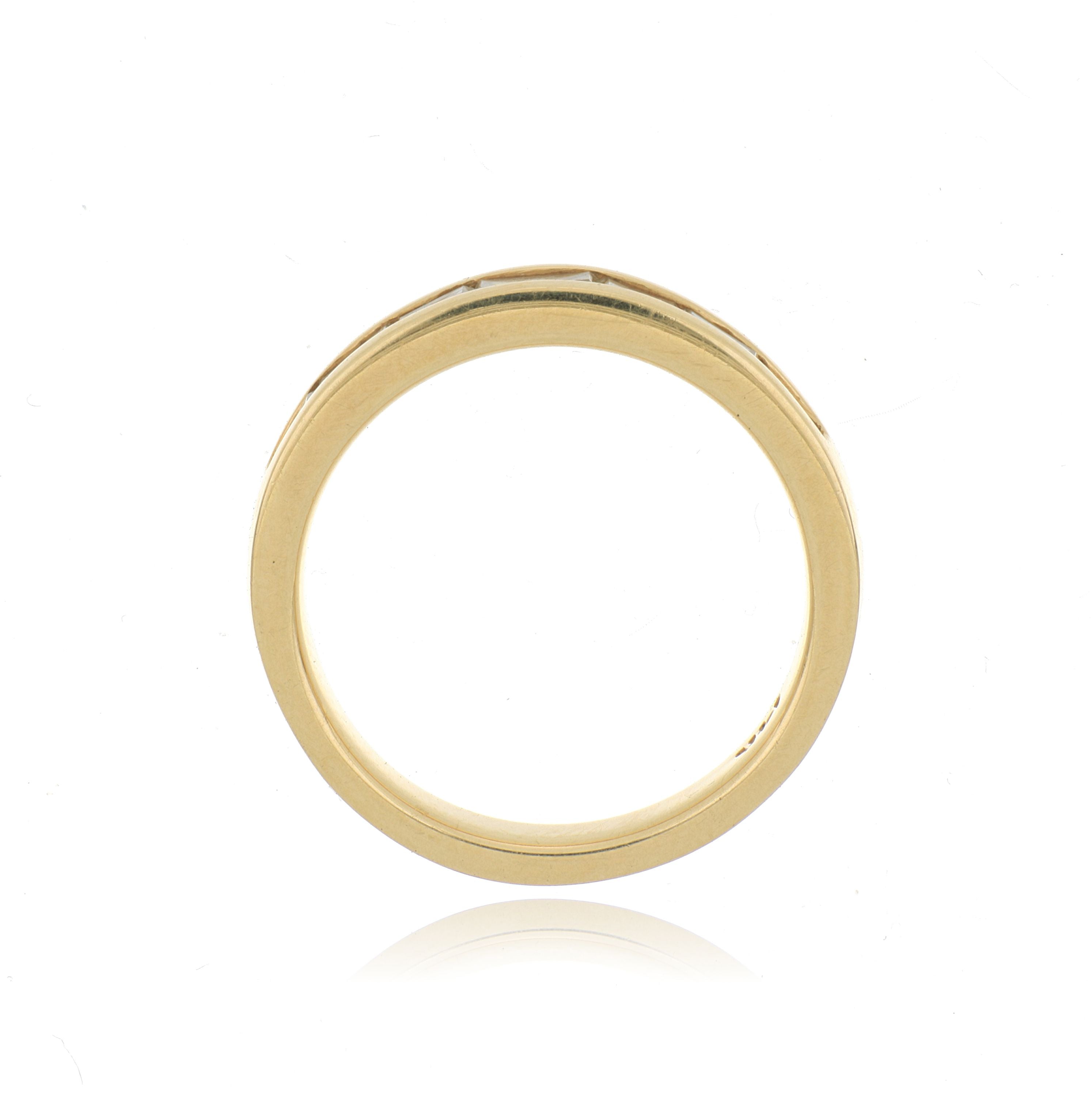 14k Yellow Gold Channel Set Diamond Wedding Band