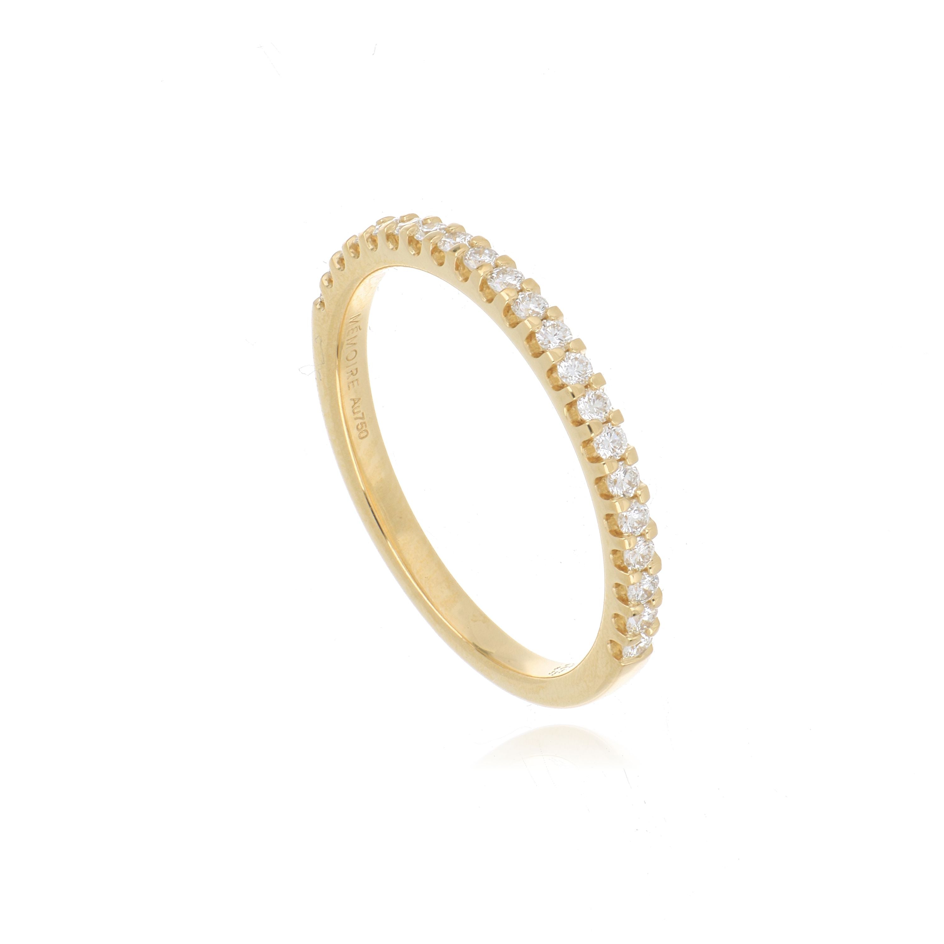 18k Yellow Gold Diamond Wedding Band