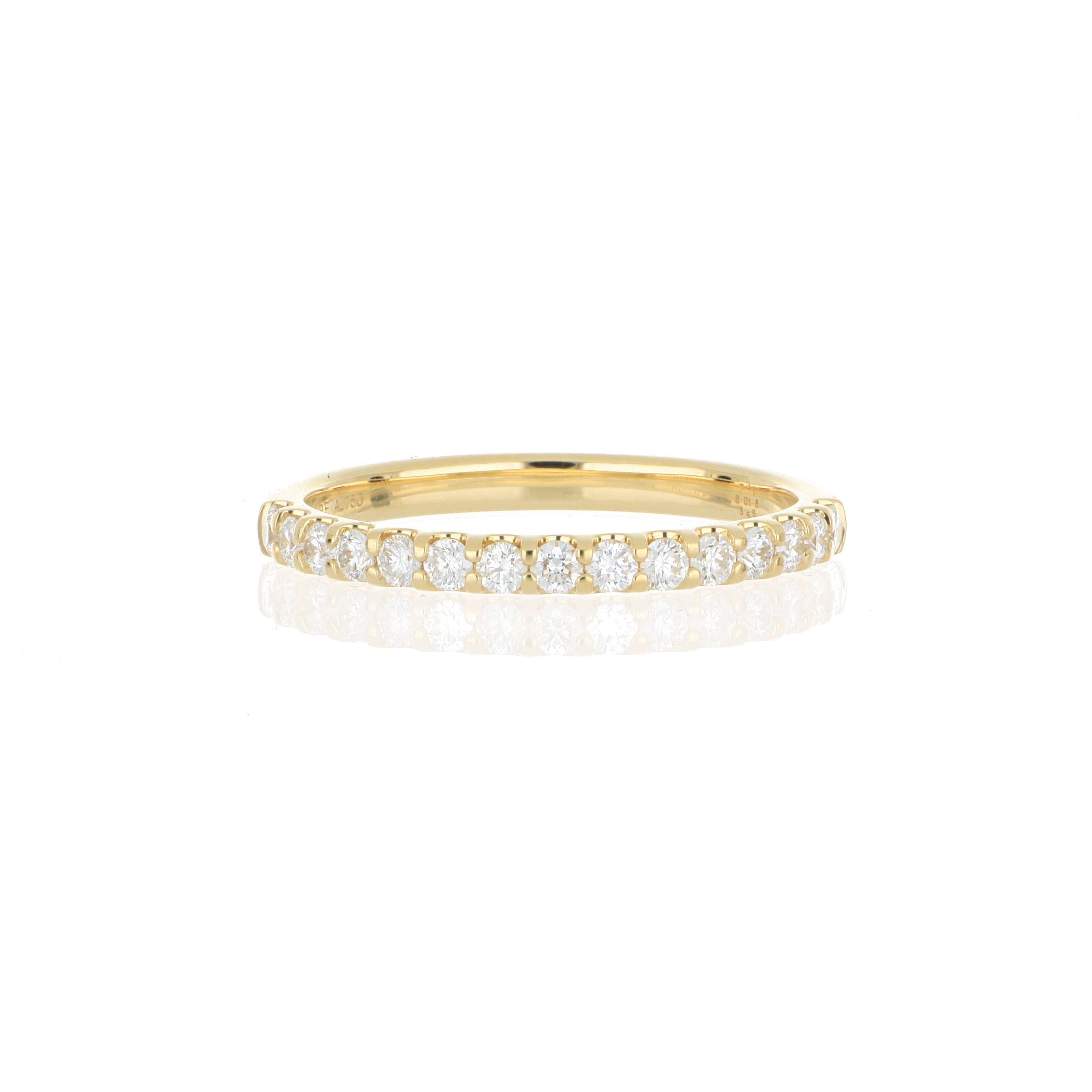 18k Yellow Gold Diamond Wedding Band