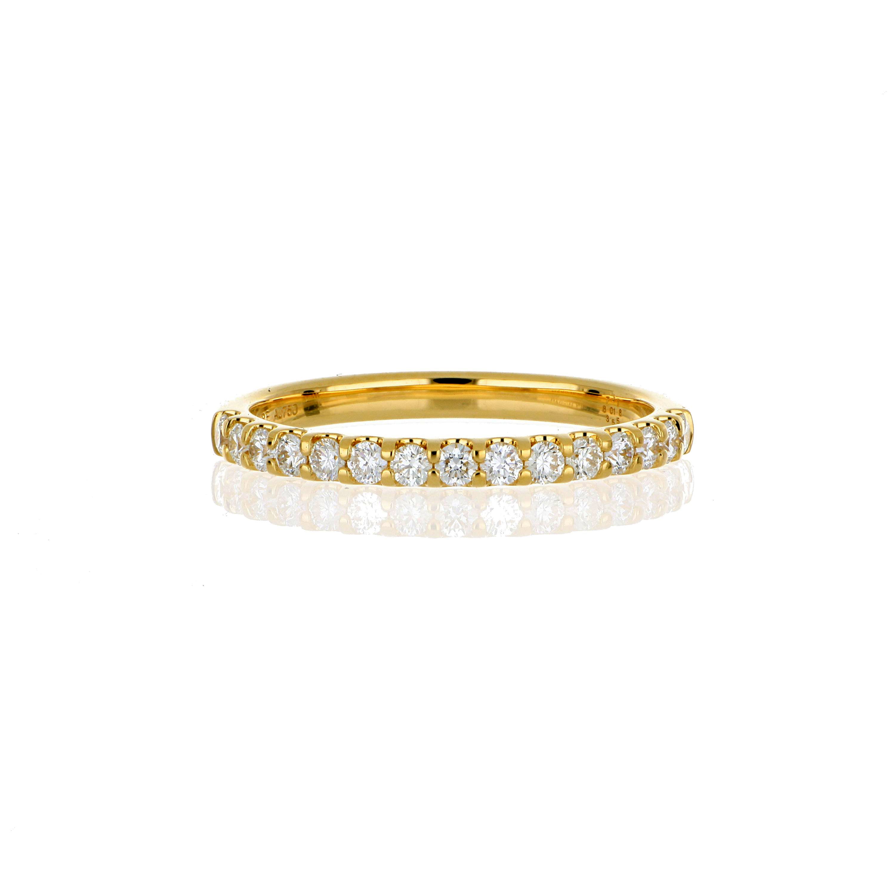 18k Yellow Gold Diamond Wedding Band