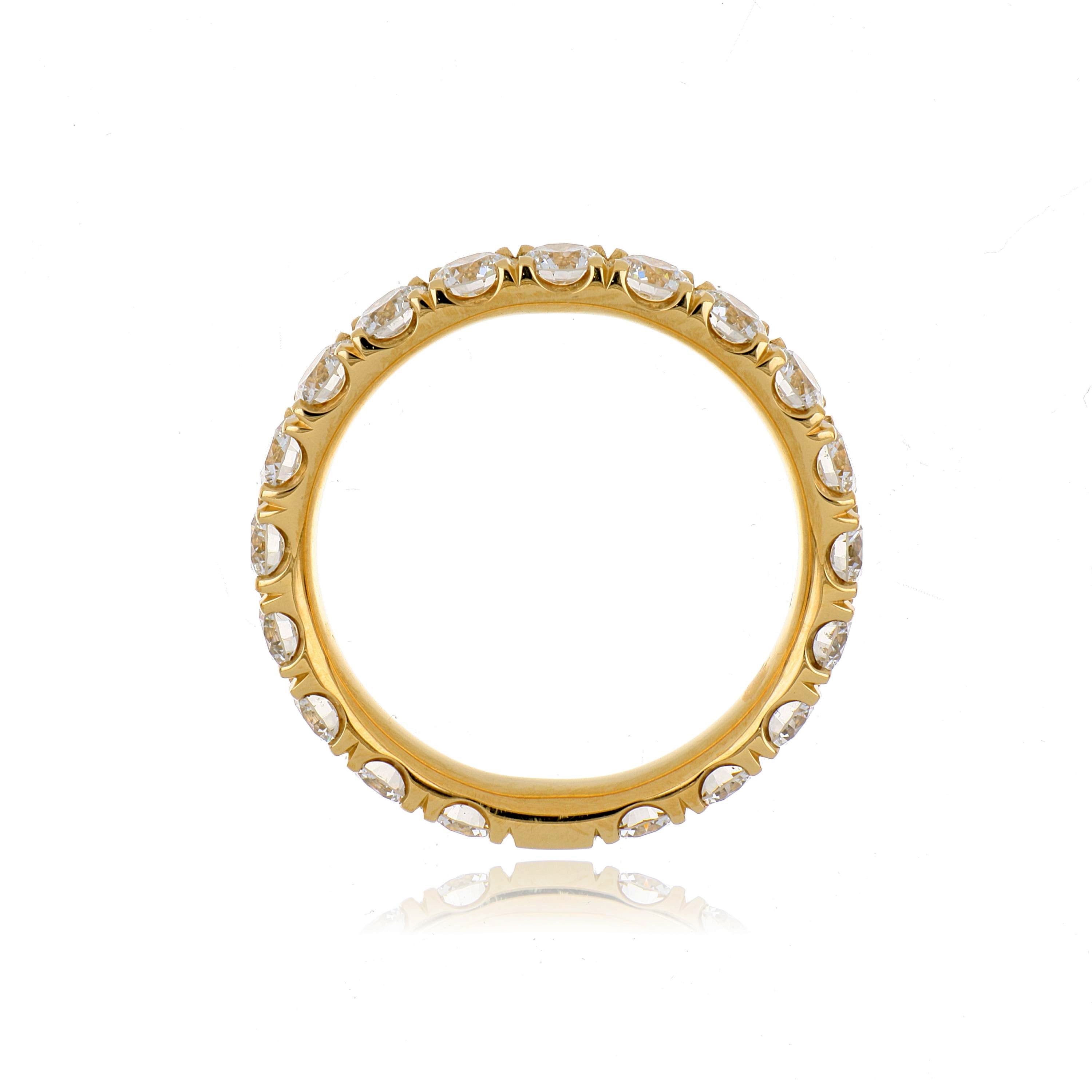 18k Yellow Gold Diamond Wedding Band - Charles Koll Jewelers