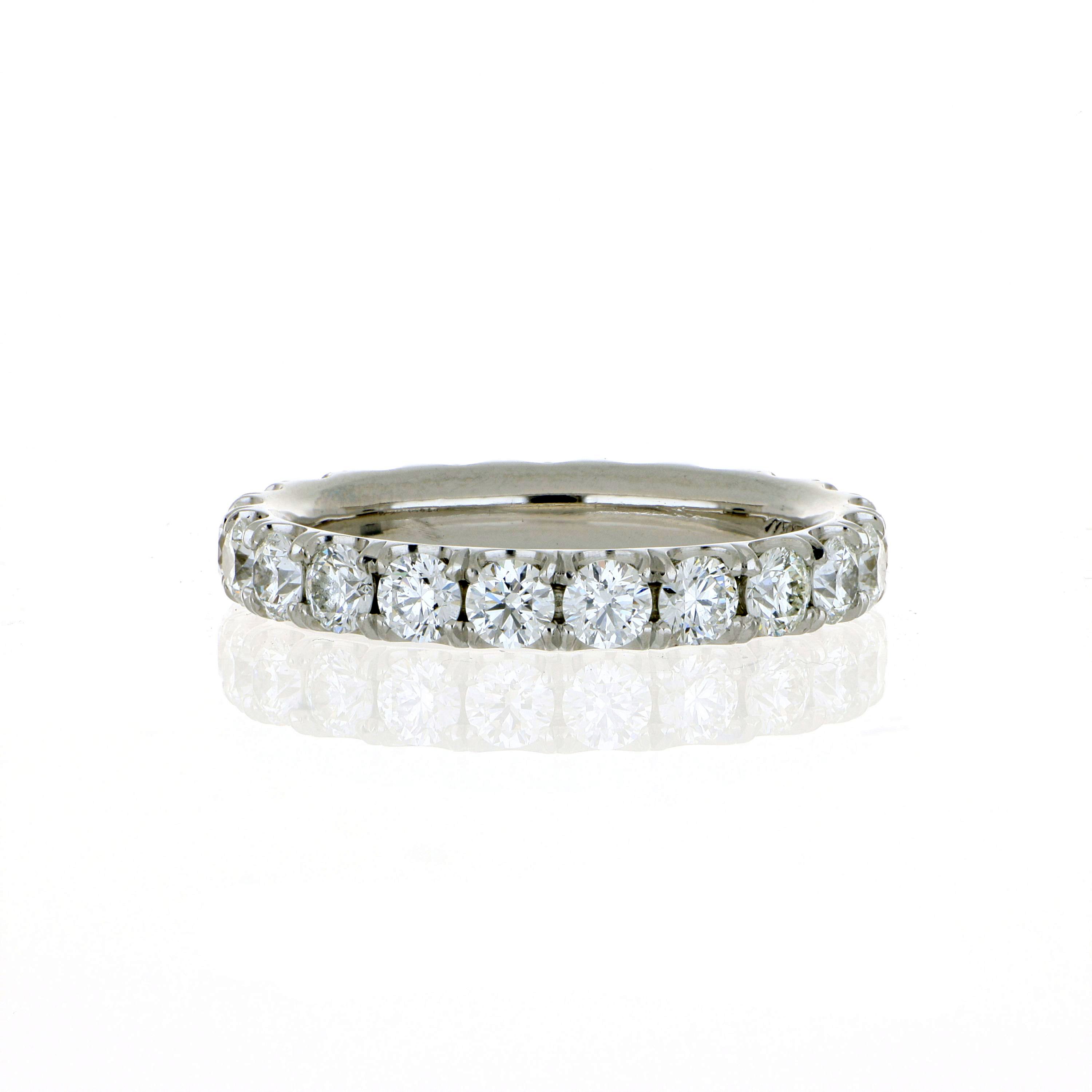 Platinum Diamond Eternity Wedding Band - Charles Koll Jewelers
