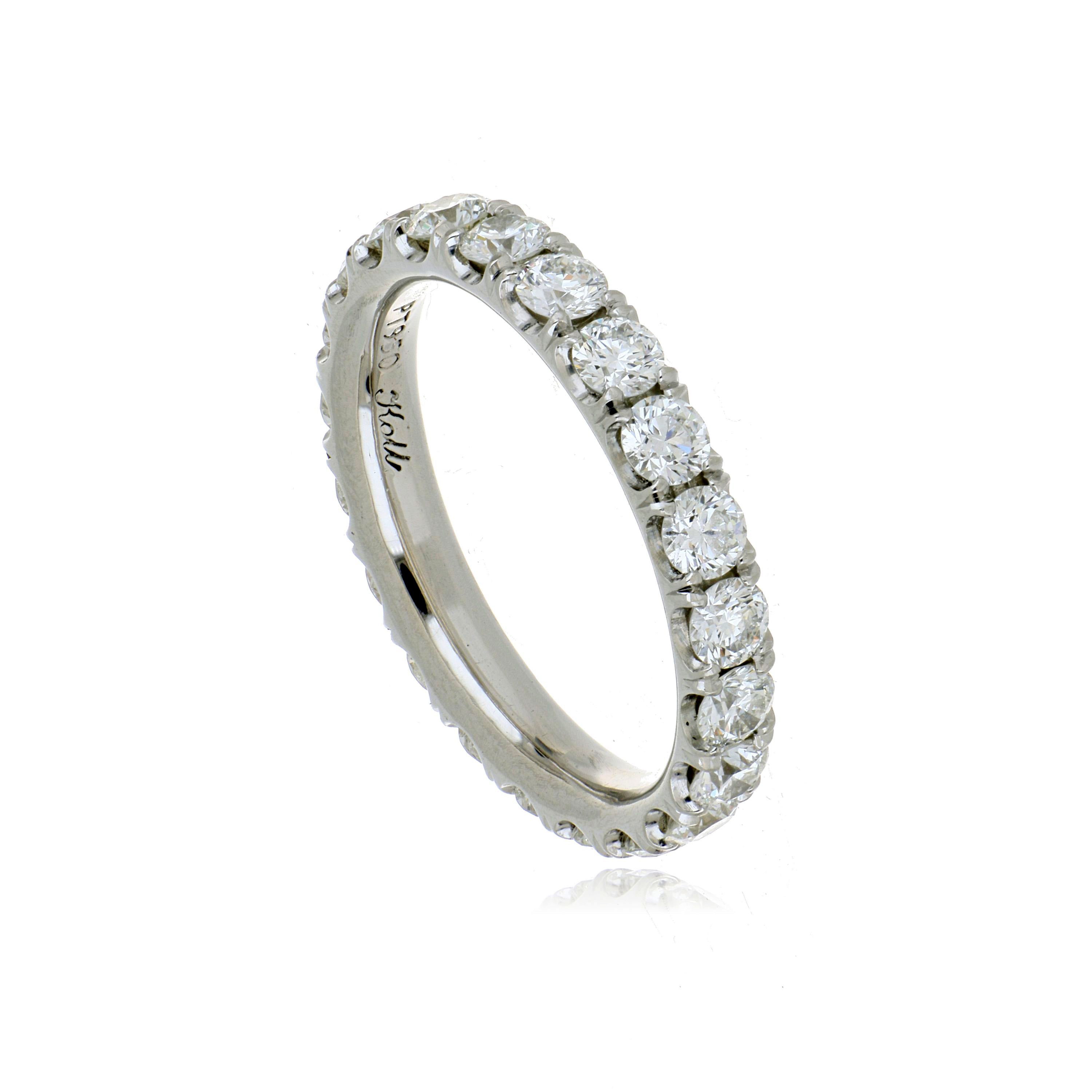 Platinum Diamond Eternity Wedding Band - Charles Koll Jewelers