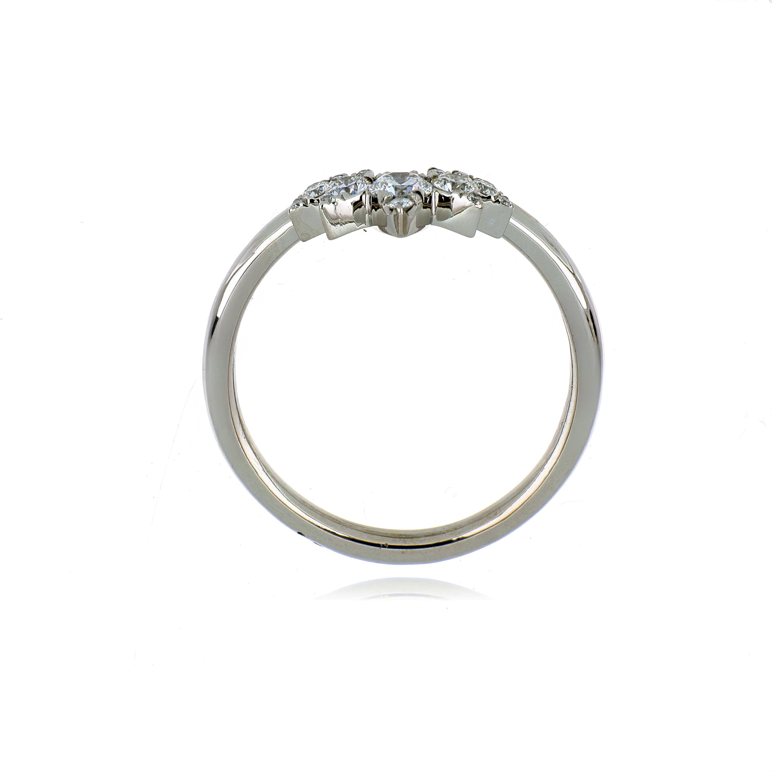 Platinum Diamond Crown Wedding Band