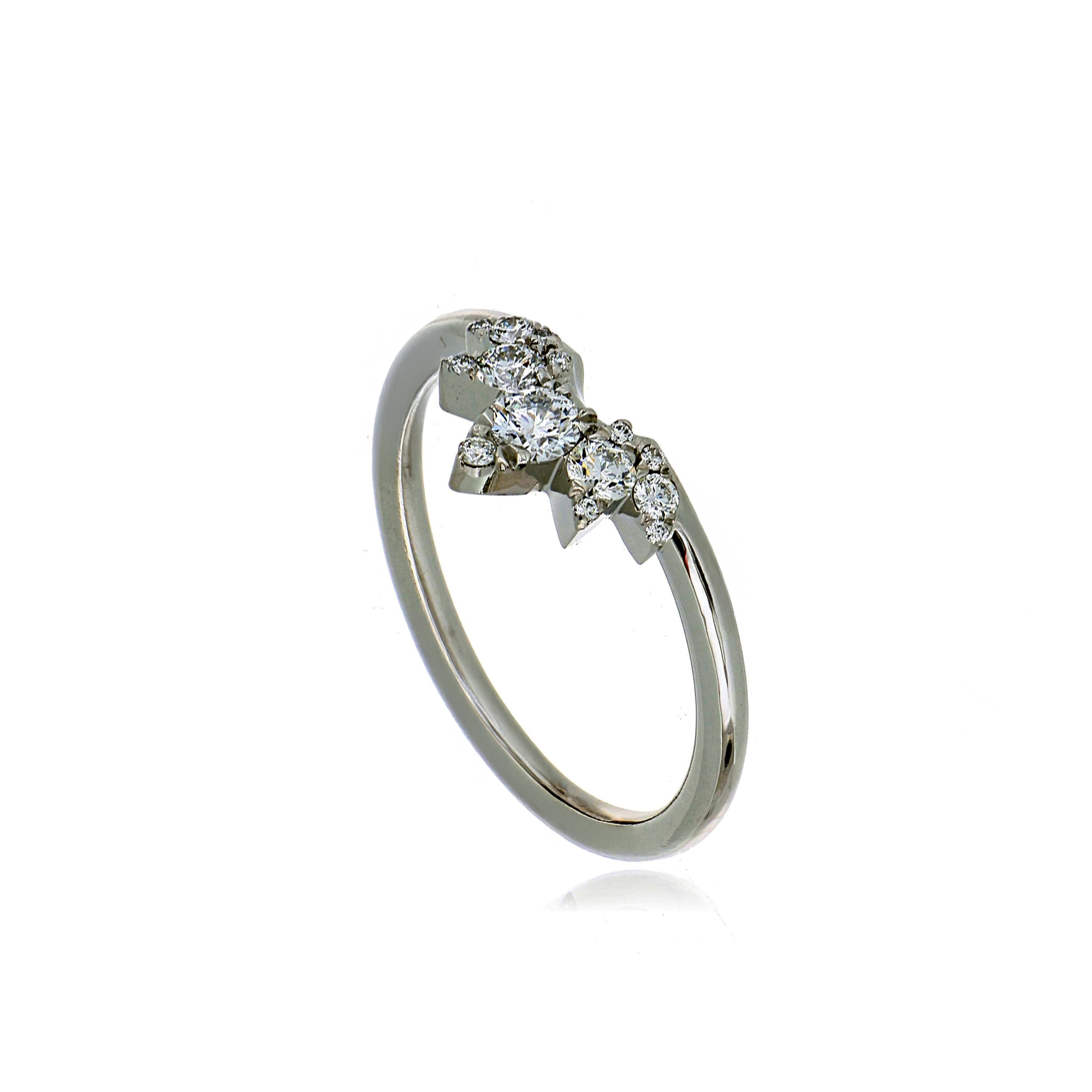 Platinum Diamond Crown Wedding Band