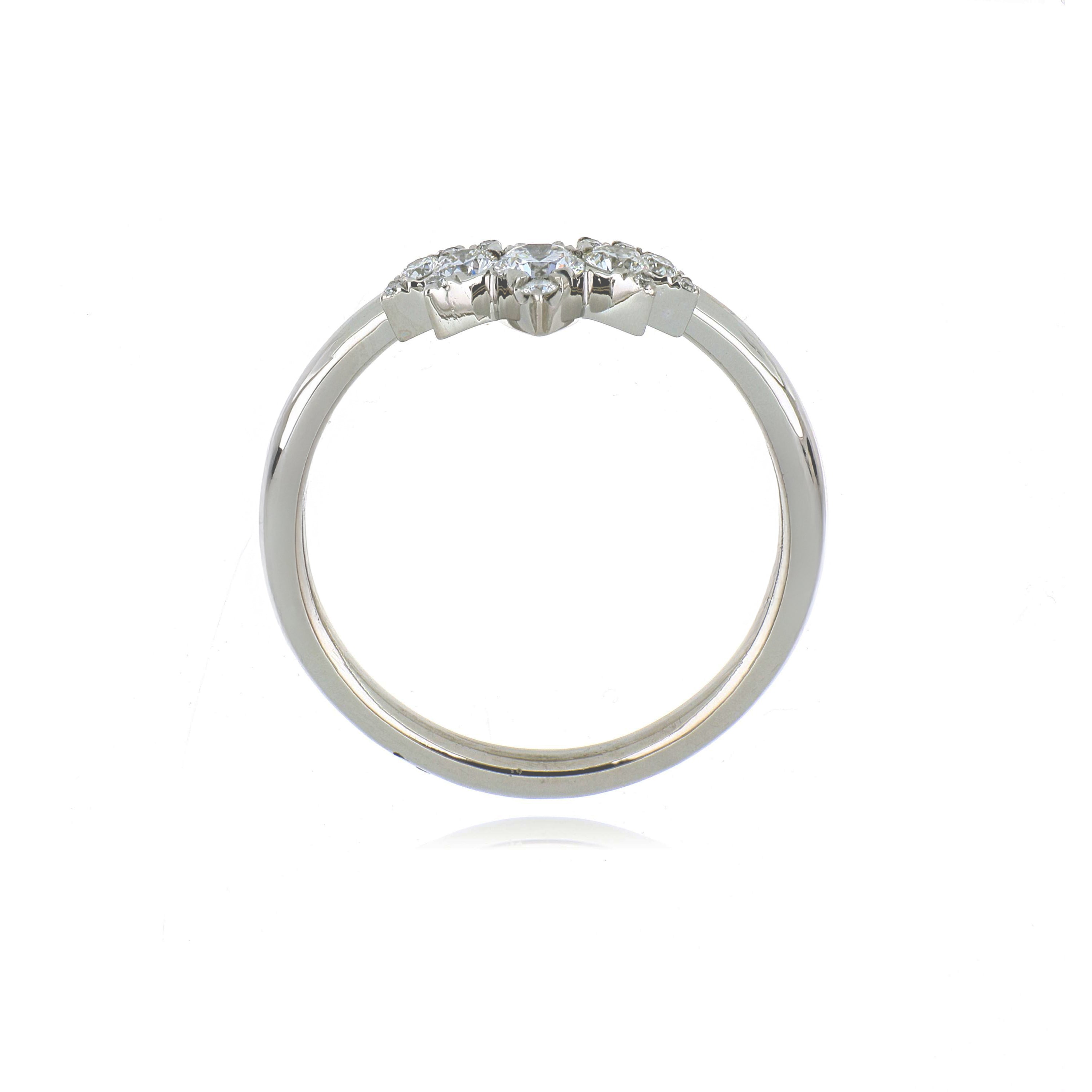 Platinum Diamond Crown Wedding Band - Charles Koll Jewelers