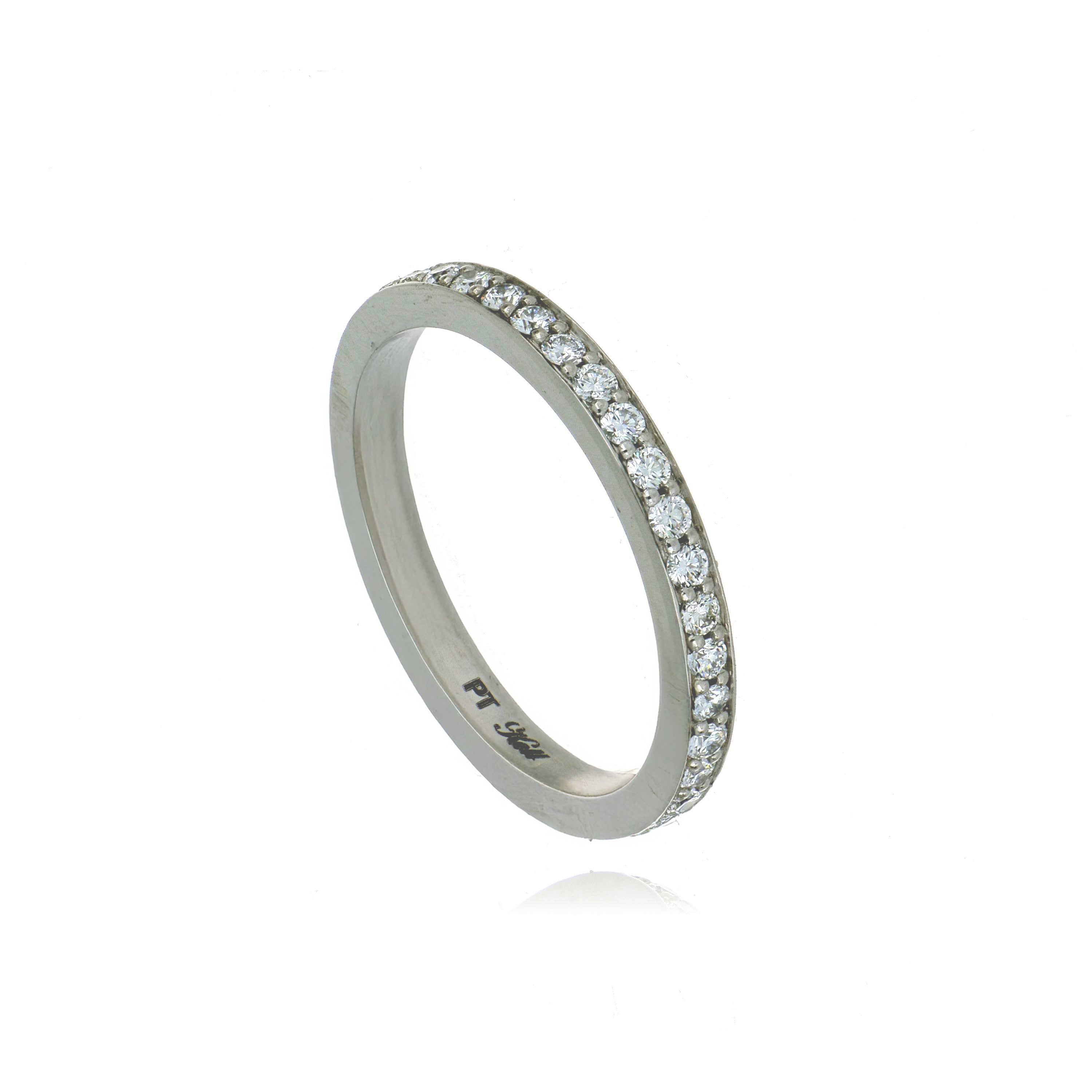 Platinum Diamond Eternity Wedding Band - Charles Koll Jewelers