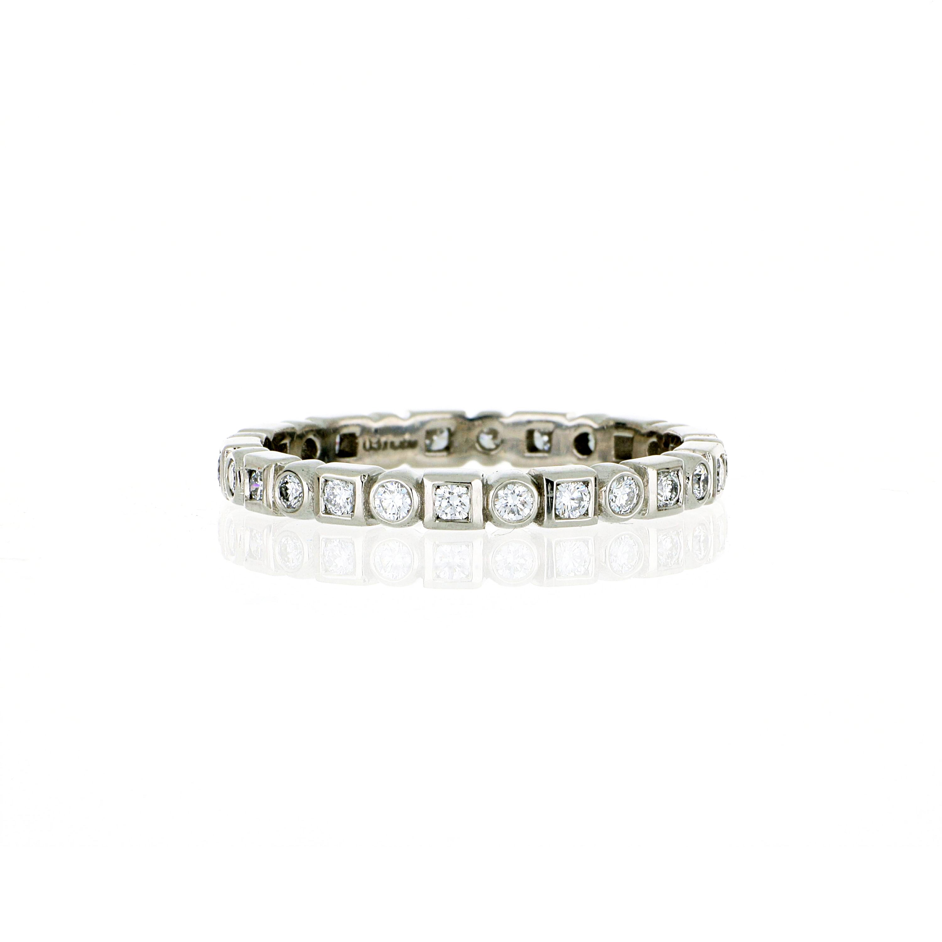 Platinum Diamond Eternity Wedding Band - Charles Koll Jewelers