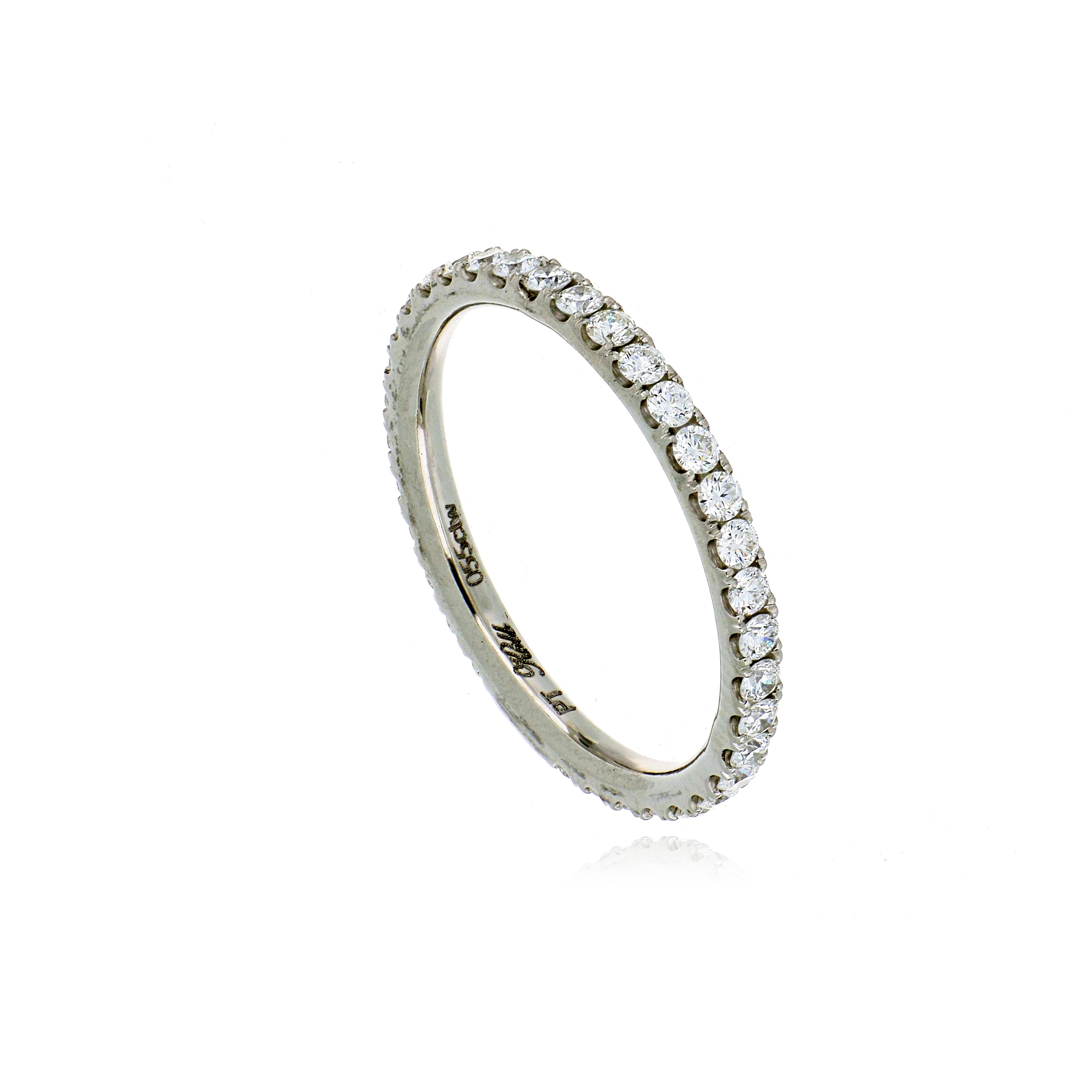 Platinum Diamond Eternity Wedding Band - Charles Koll Jewelers