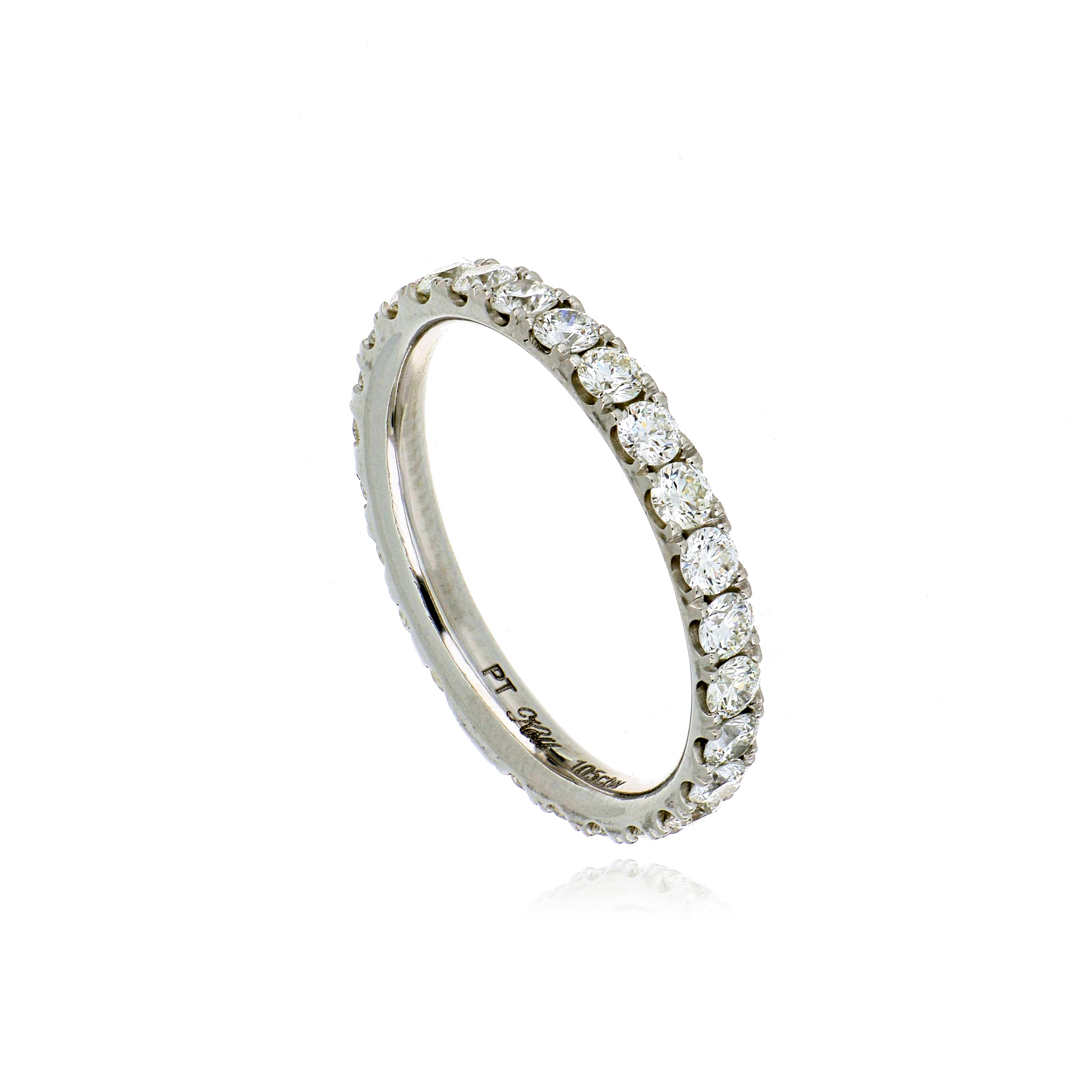 Platinum Diamond Eternity Wedding Band - Charles Koll Jewelers