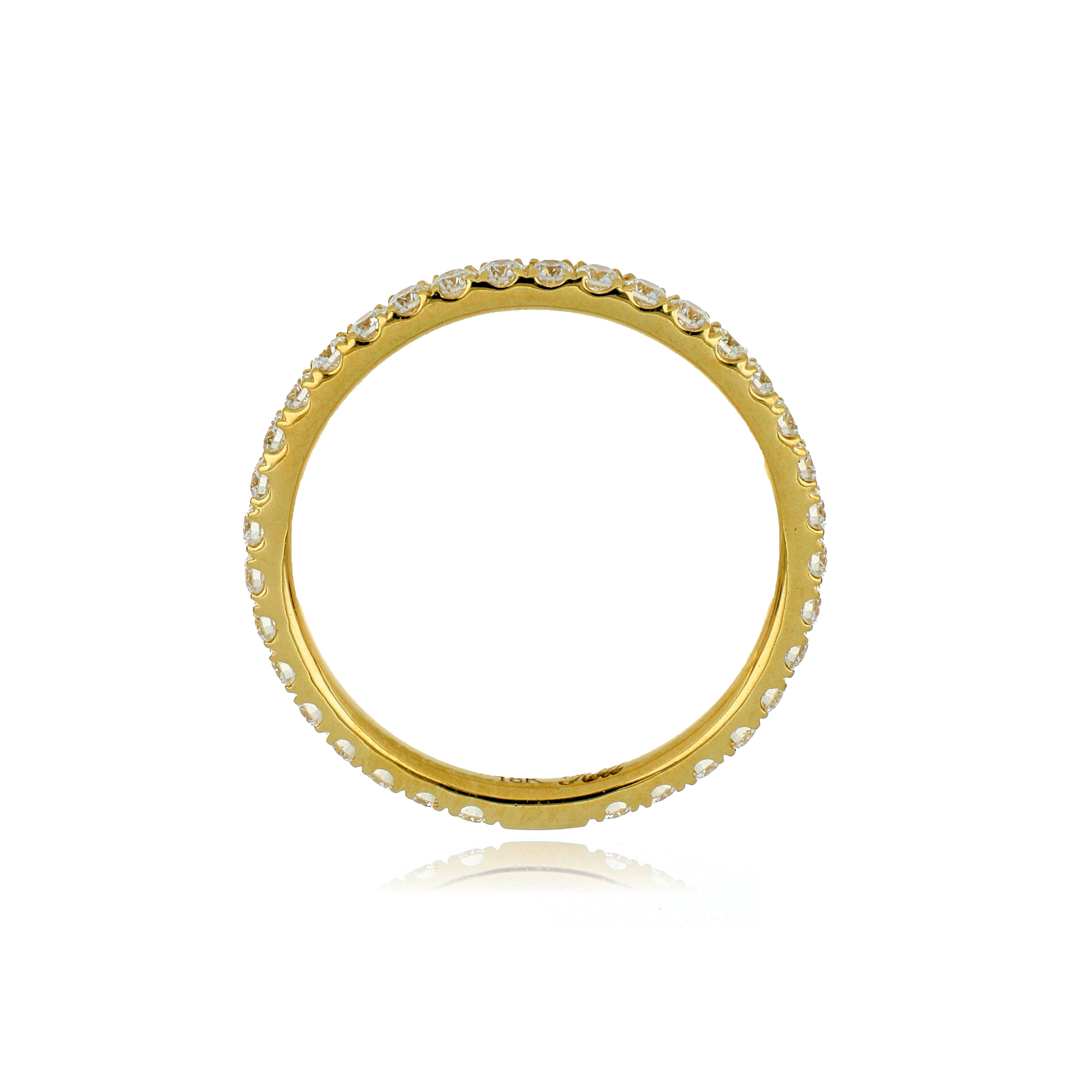 18k Yellow Gold Diamond Eternity Wedding Band