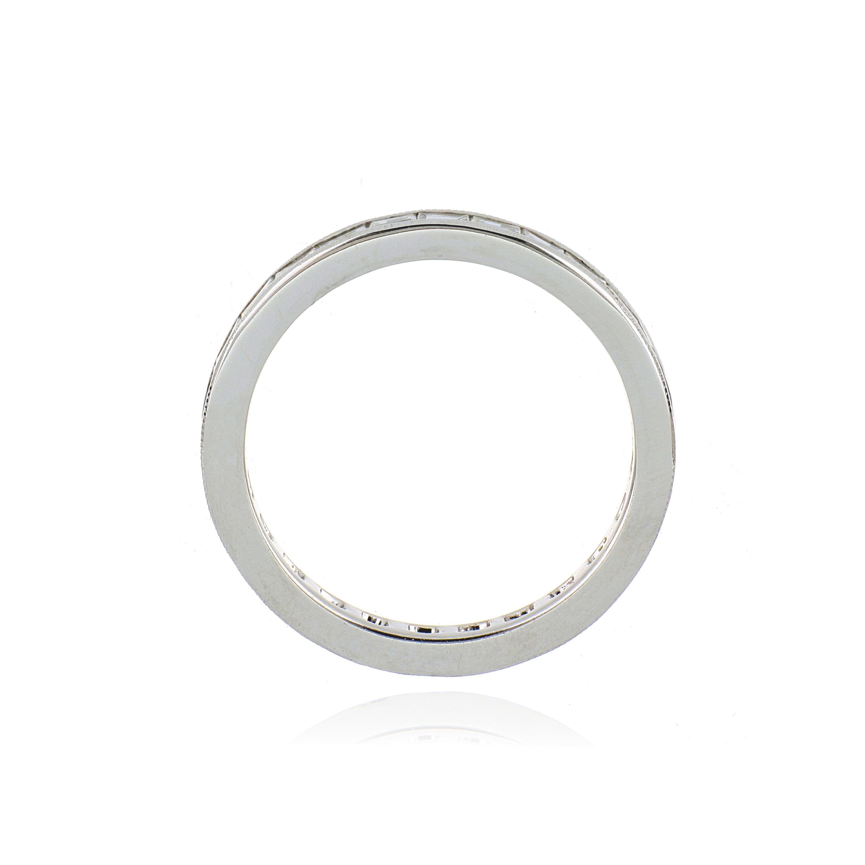 18k White Gold Diamond Wedding Band - Charles Koll Jewelers
