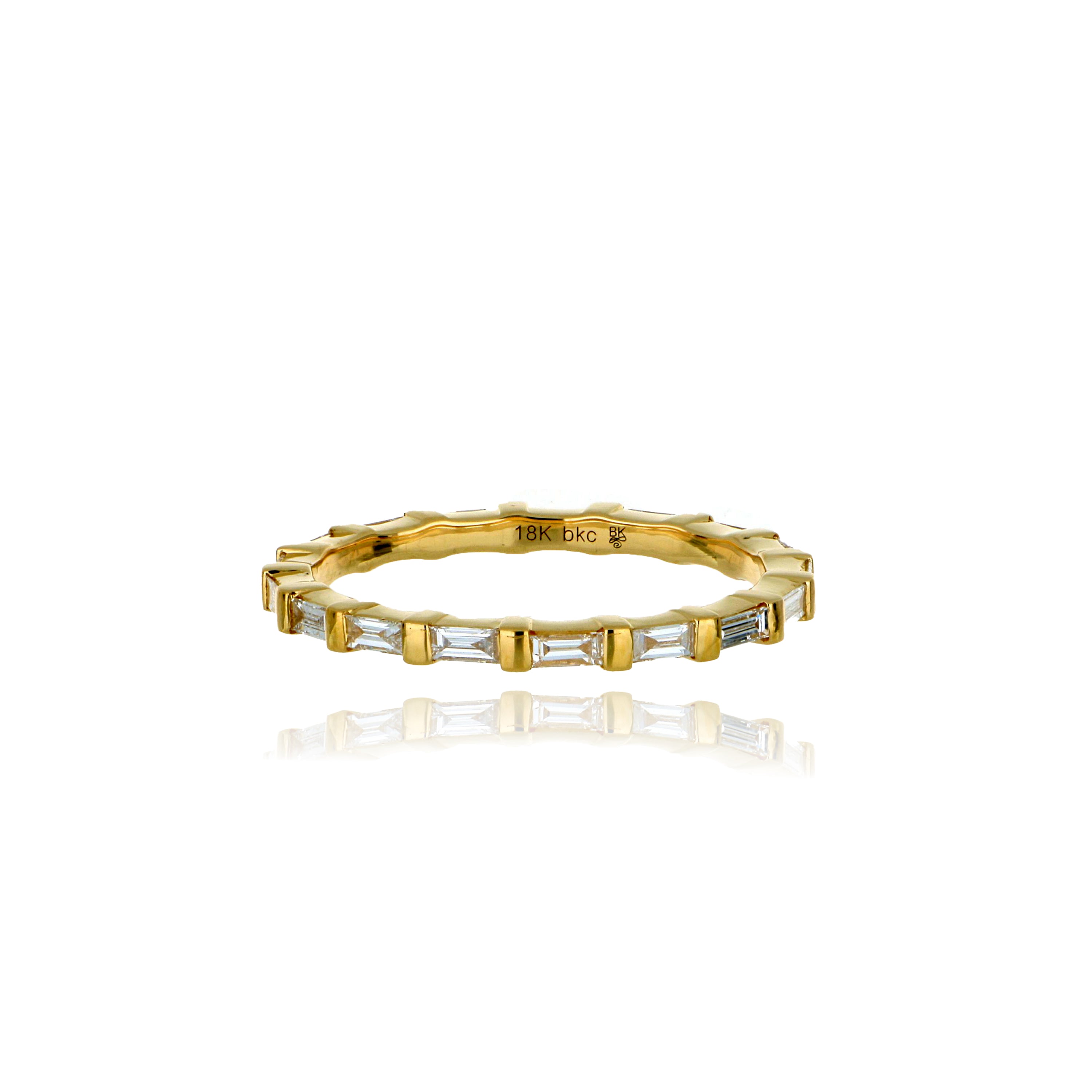 18k Yellow Gold Diamond Wedding Band - Charles Koll Jewelers