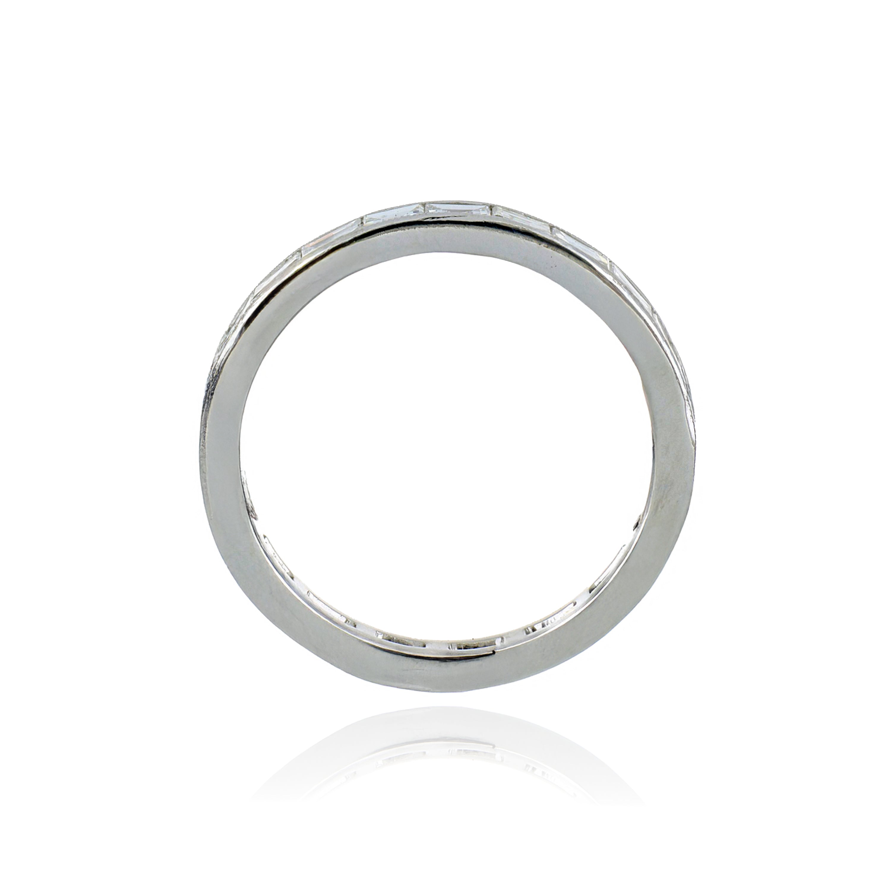18k White Gold Diamond Eternity Wedding Band - Charles Koll Jewelers