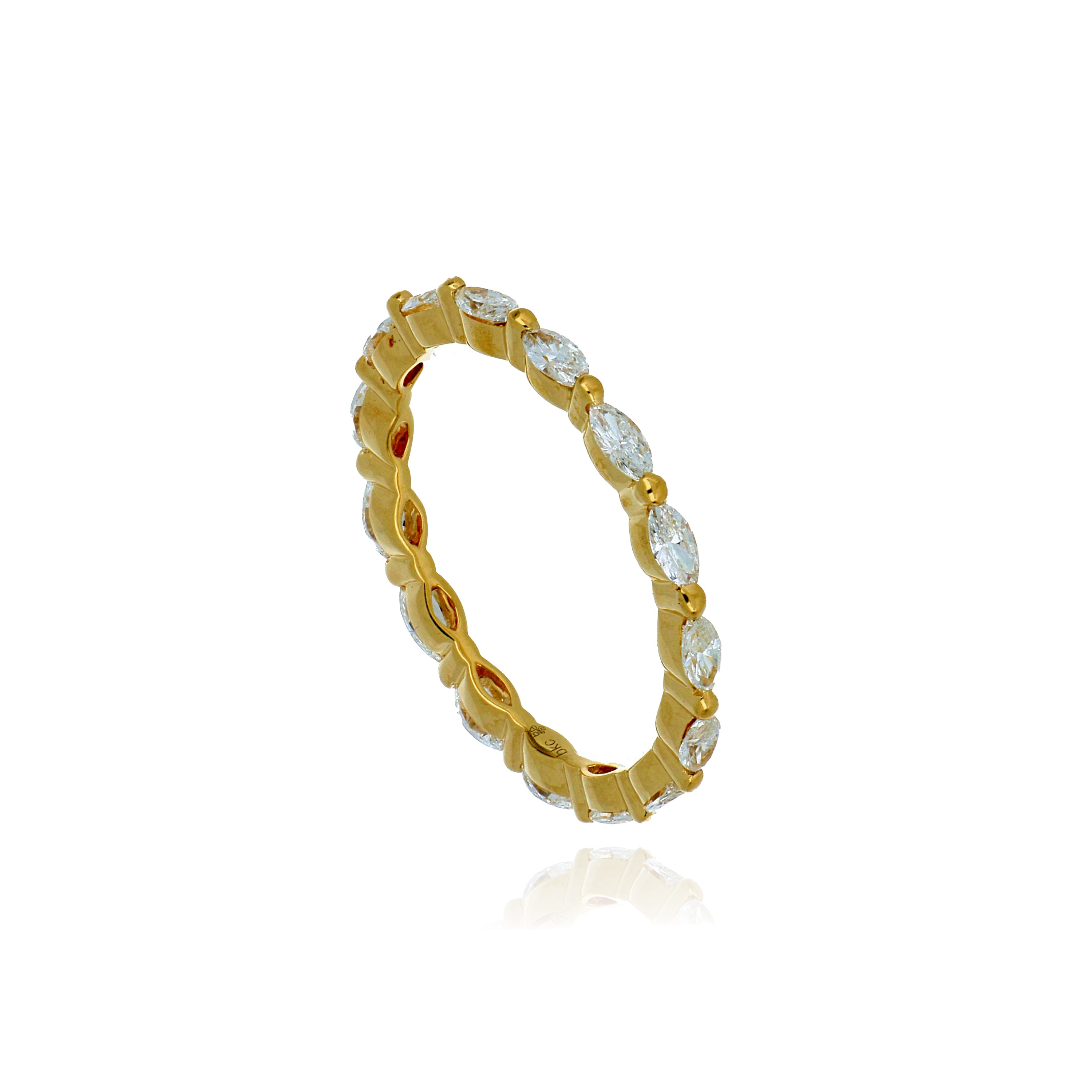 18k Yellow Gold Diamond Eternity Wedding Band