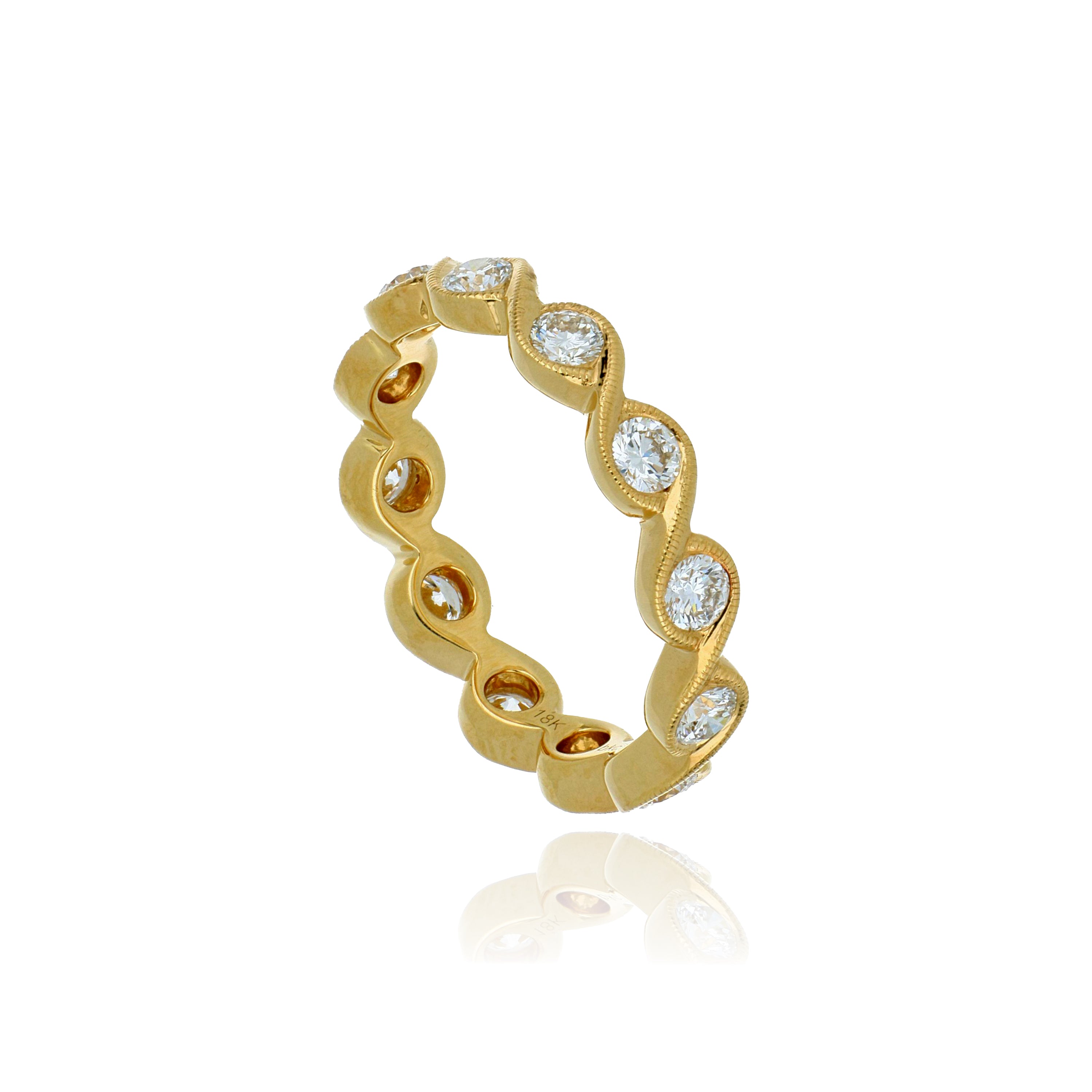 18k Yellow Gold Diamond Wedding Band