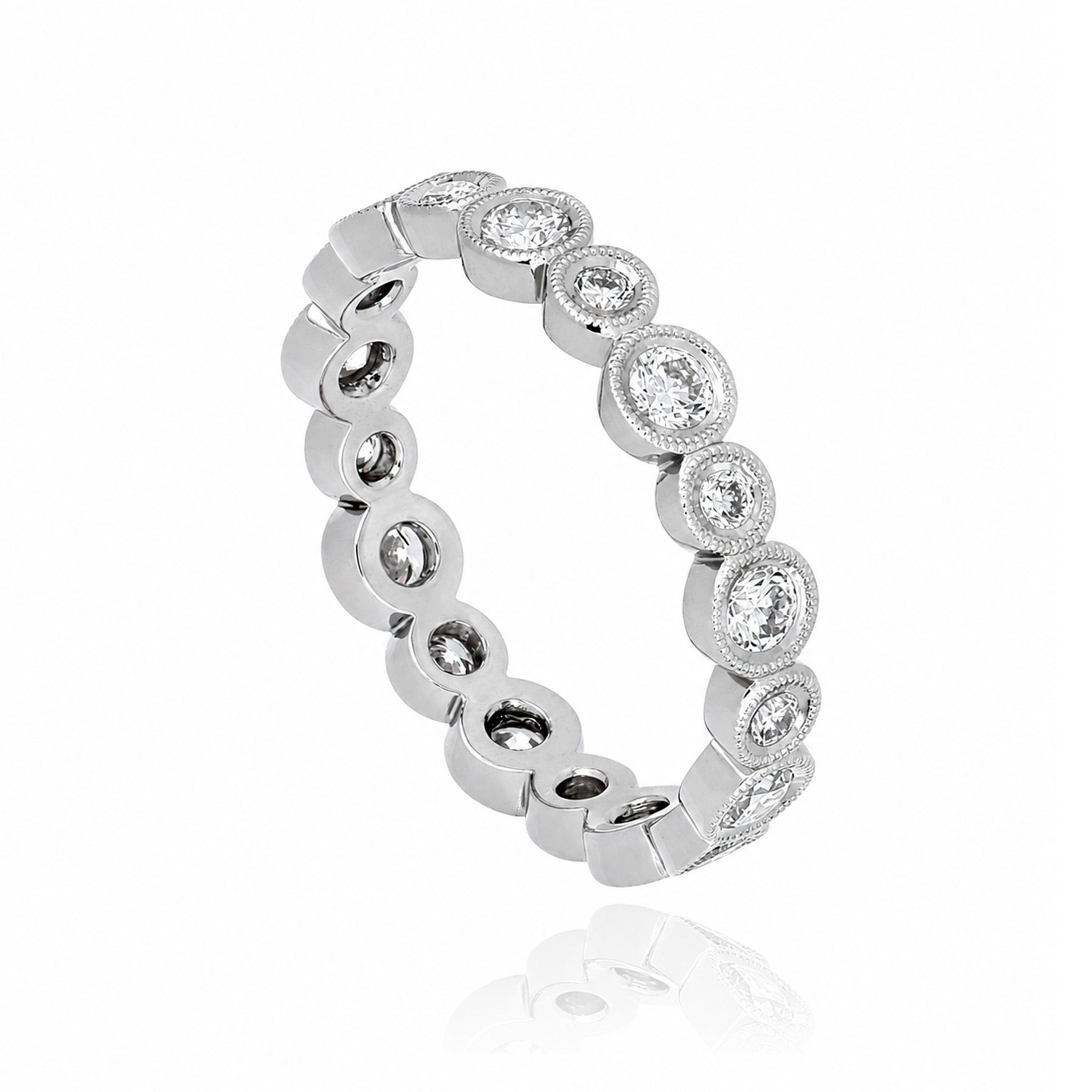 Platinum Diamond Eternity Wedding Band - Charles Koll Jewelers