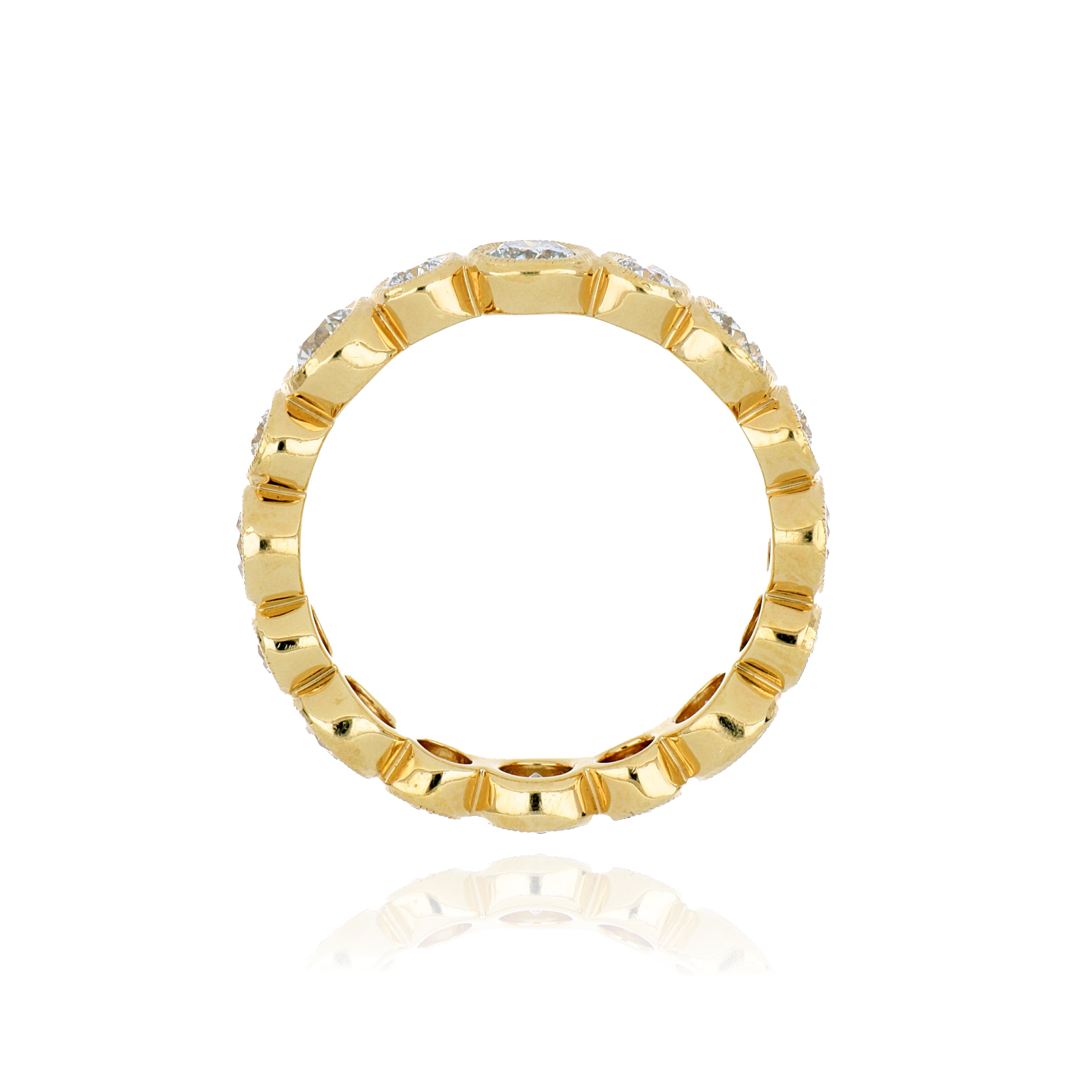 18k Yellow Gold Diamond Eternity Wedding Band