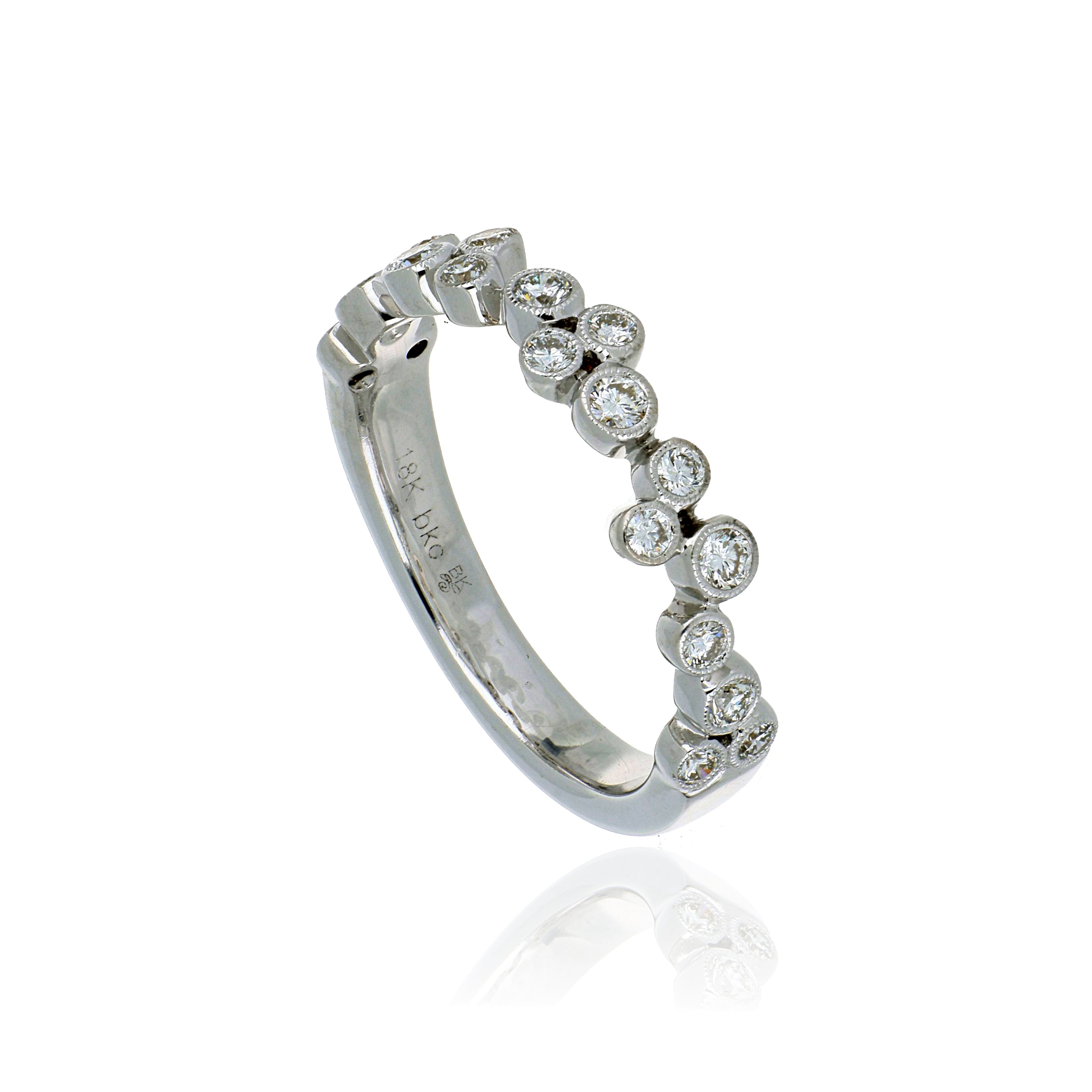 18k White Gold Diamond Cluster Ring - Charles Koll Jewelers