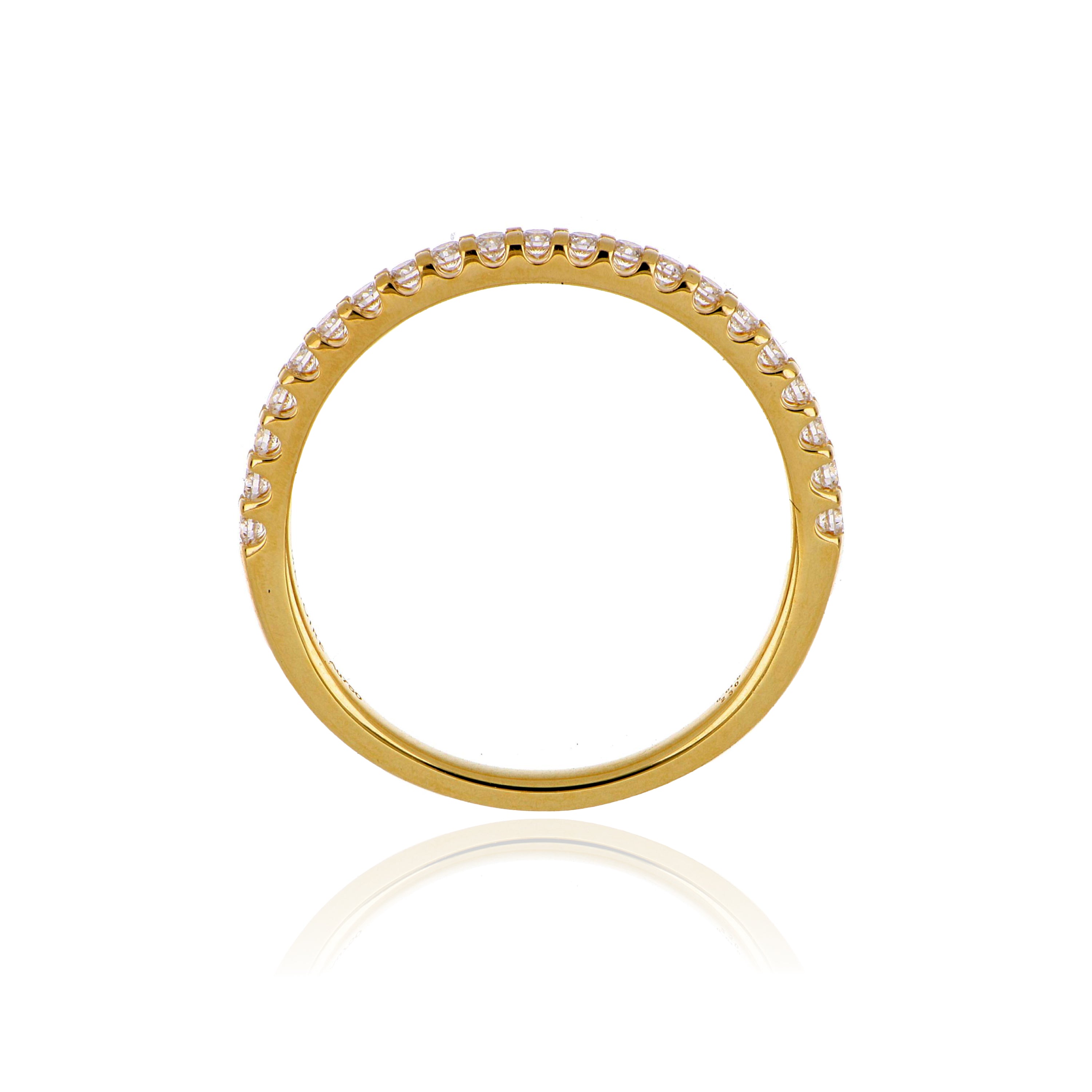 18k Yellow Gold Diamond Wedding Band - Charles Koll Jewelers
