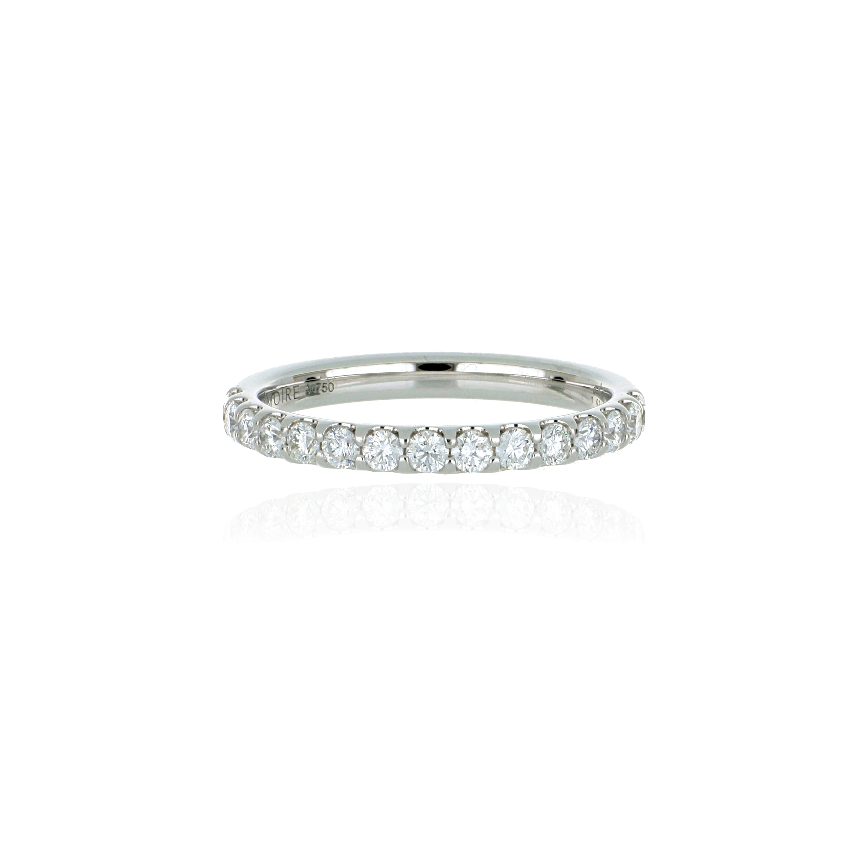 18k White Gold Diamond Wedding Band