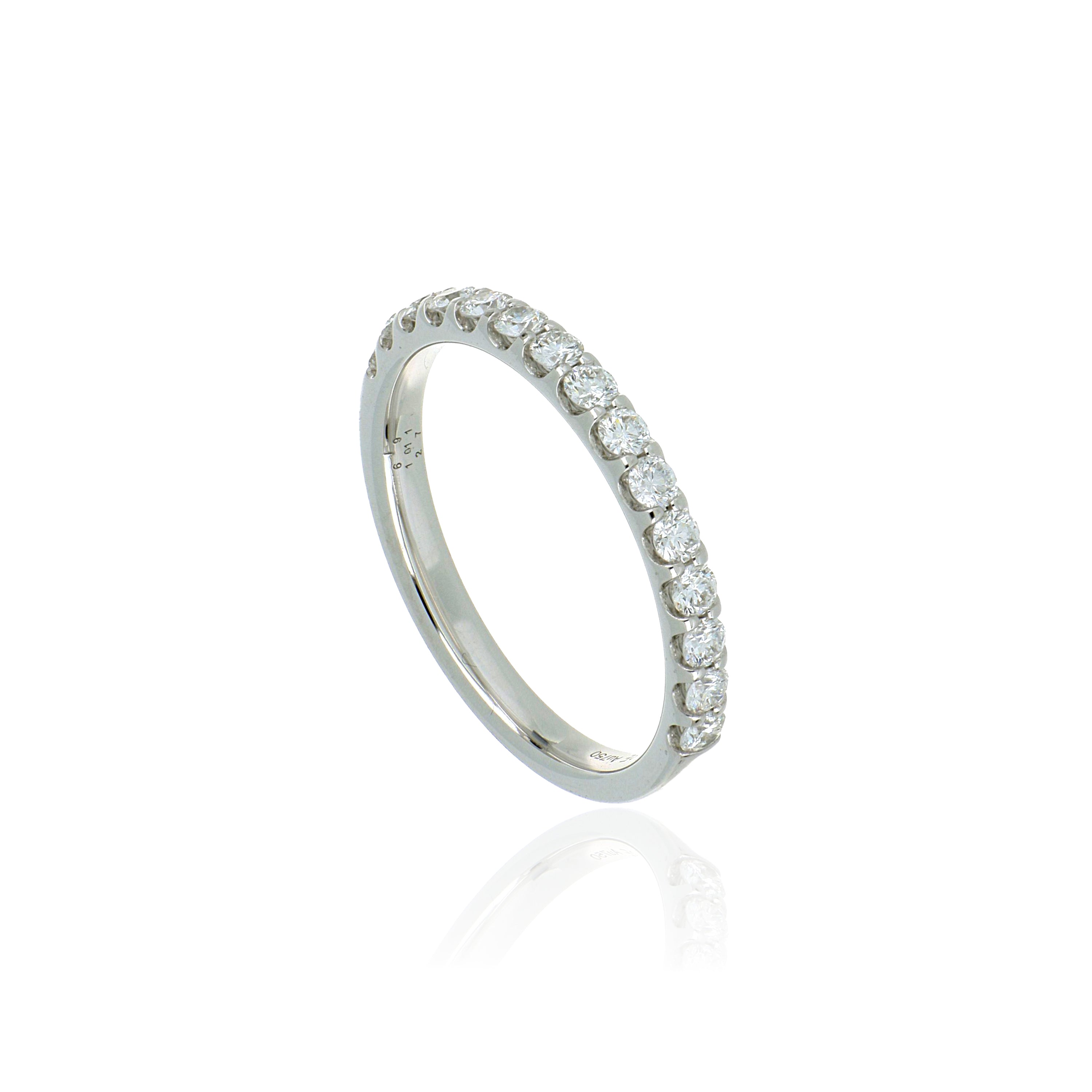 18k White Gold Diamond Wedding Band
