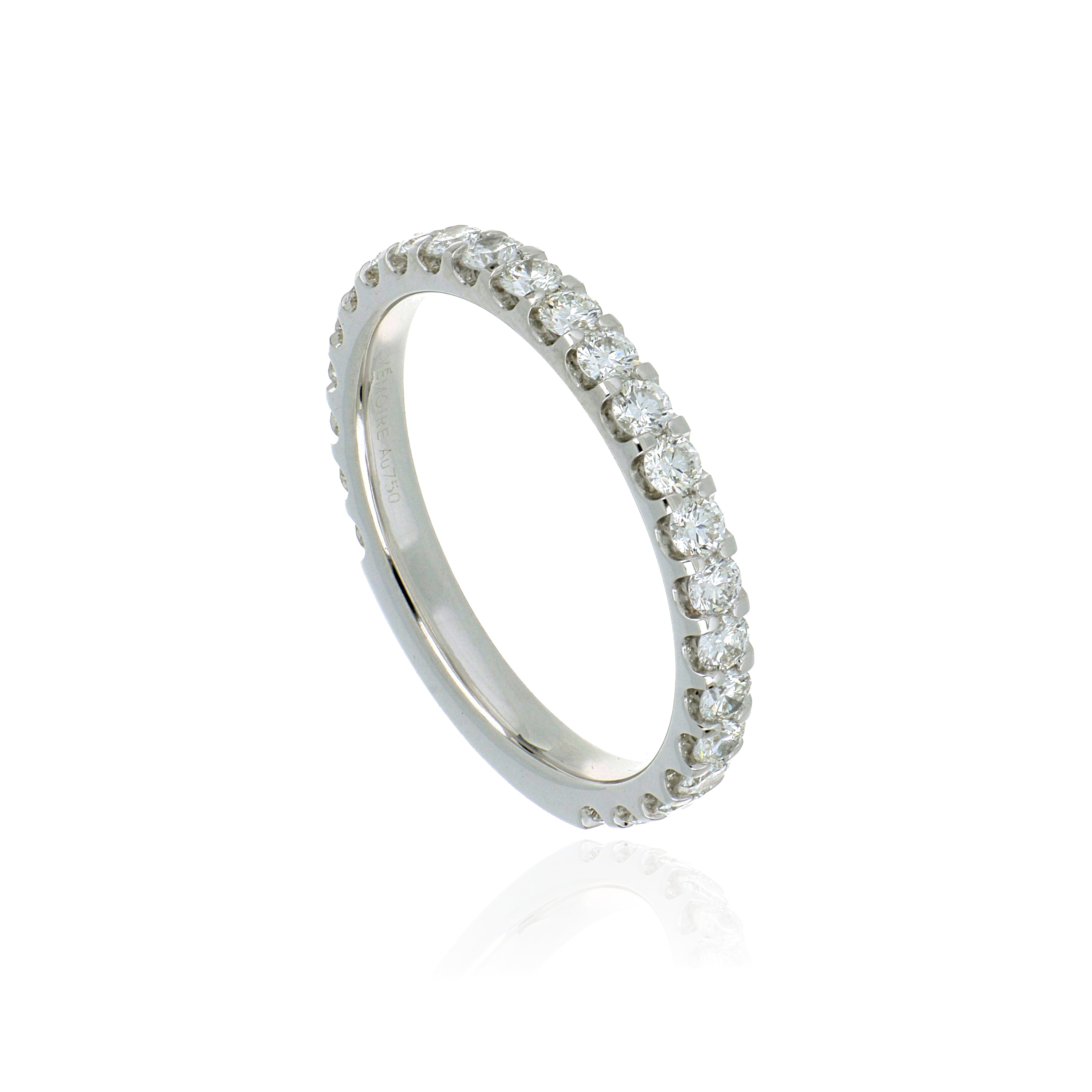 18k White Gold Diamond Wedding Band