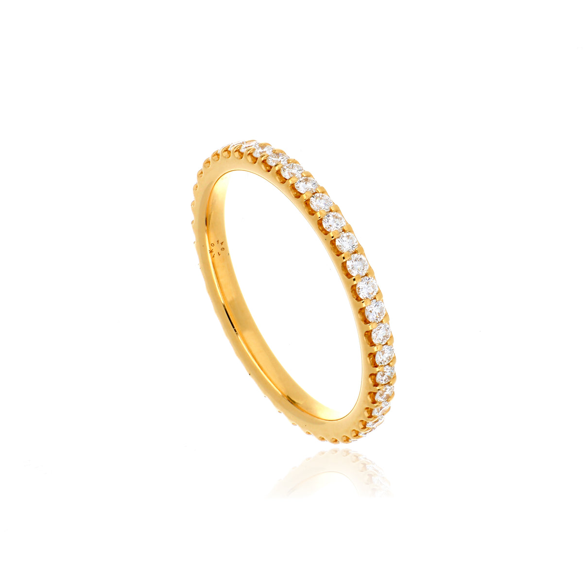 18k Yellow Gold Diamond Eternity Wedding Band