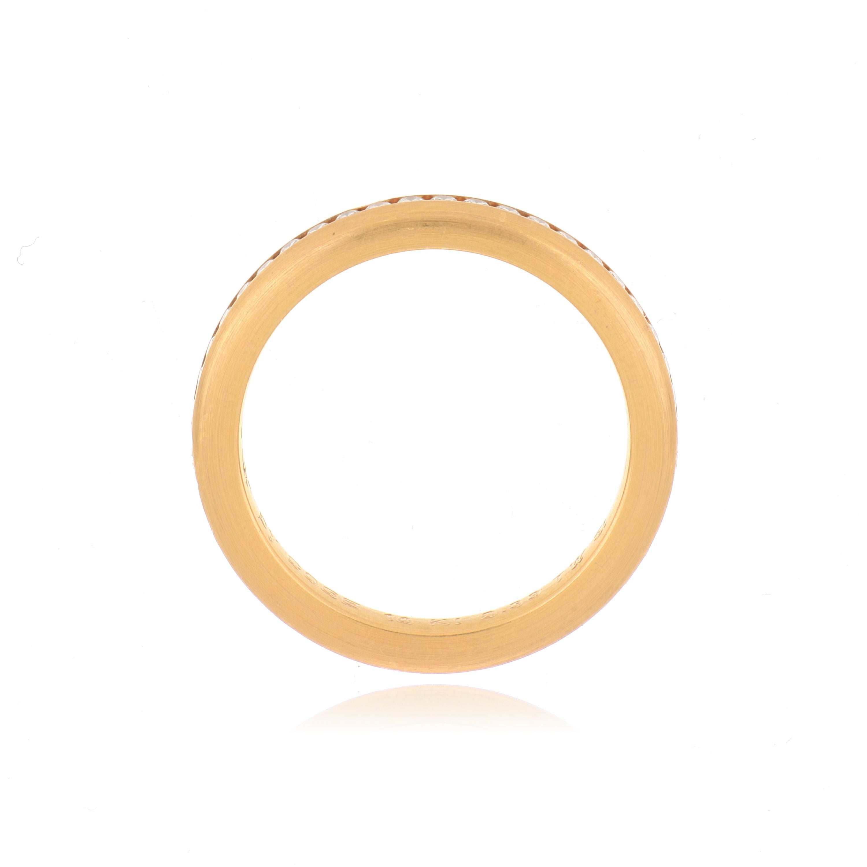 18k Rose Gold Diamond Eternity Wedding Band