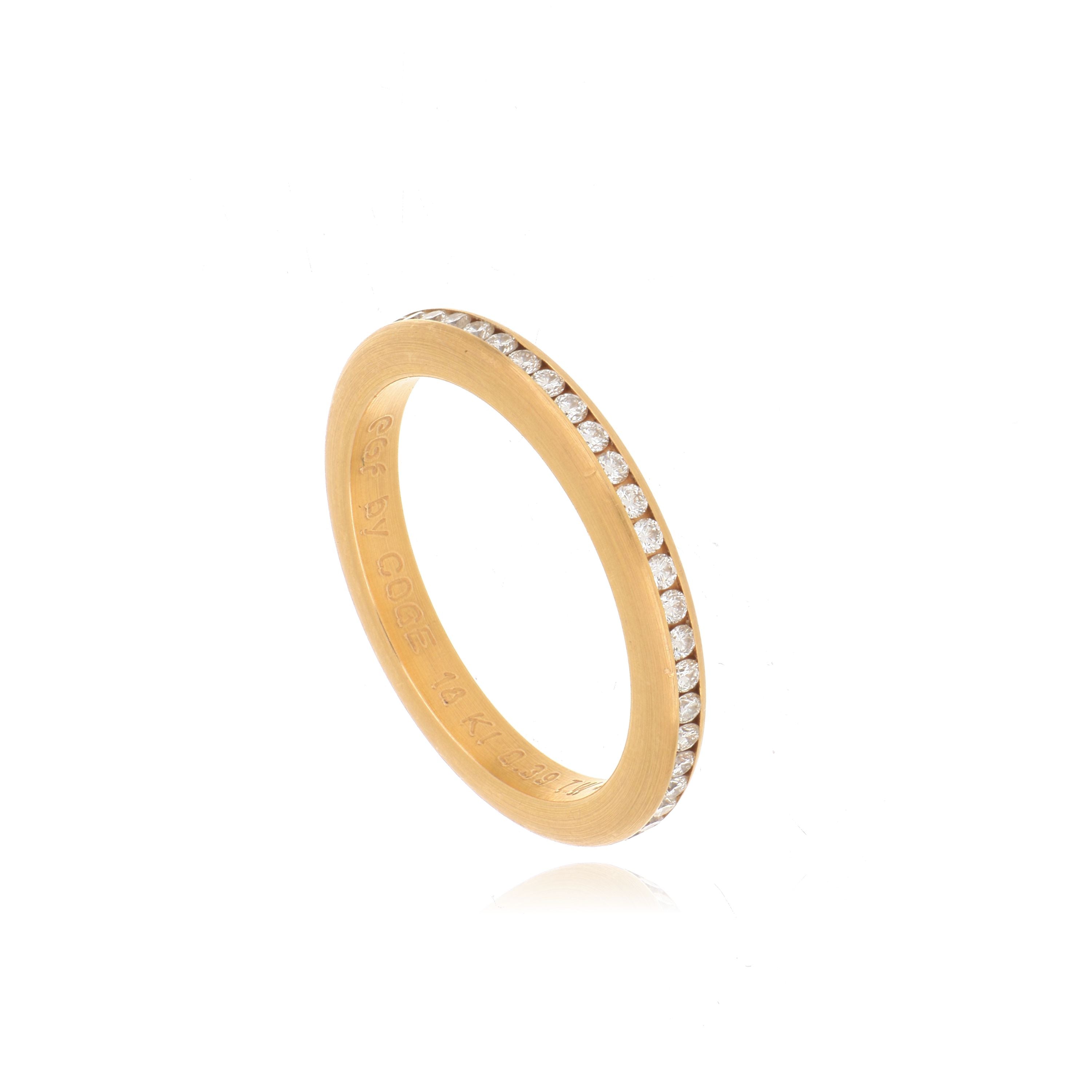 18k Rose Gold Diamond Eternity Wedding Band