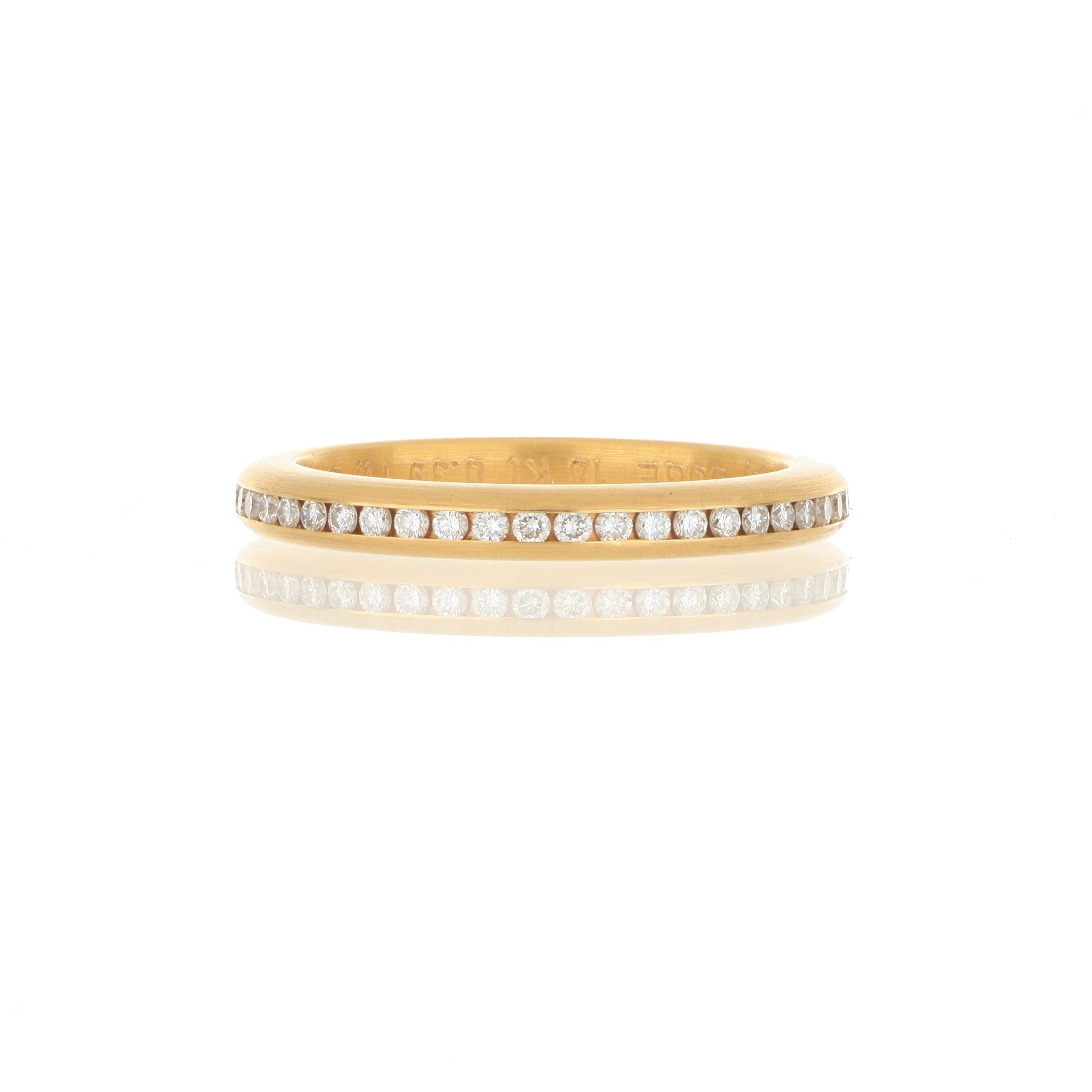 18k Rose Gold Diamond Eternity Wedding Band