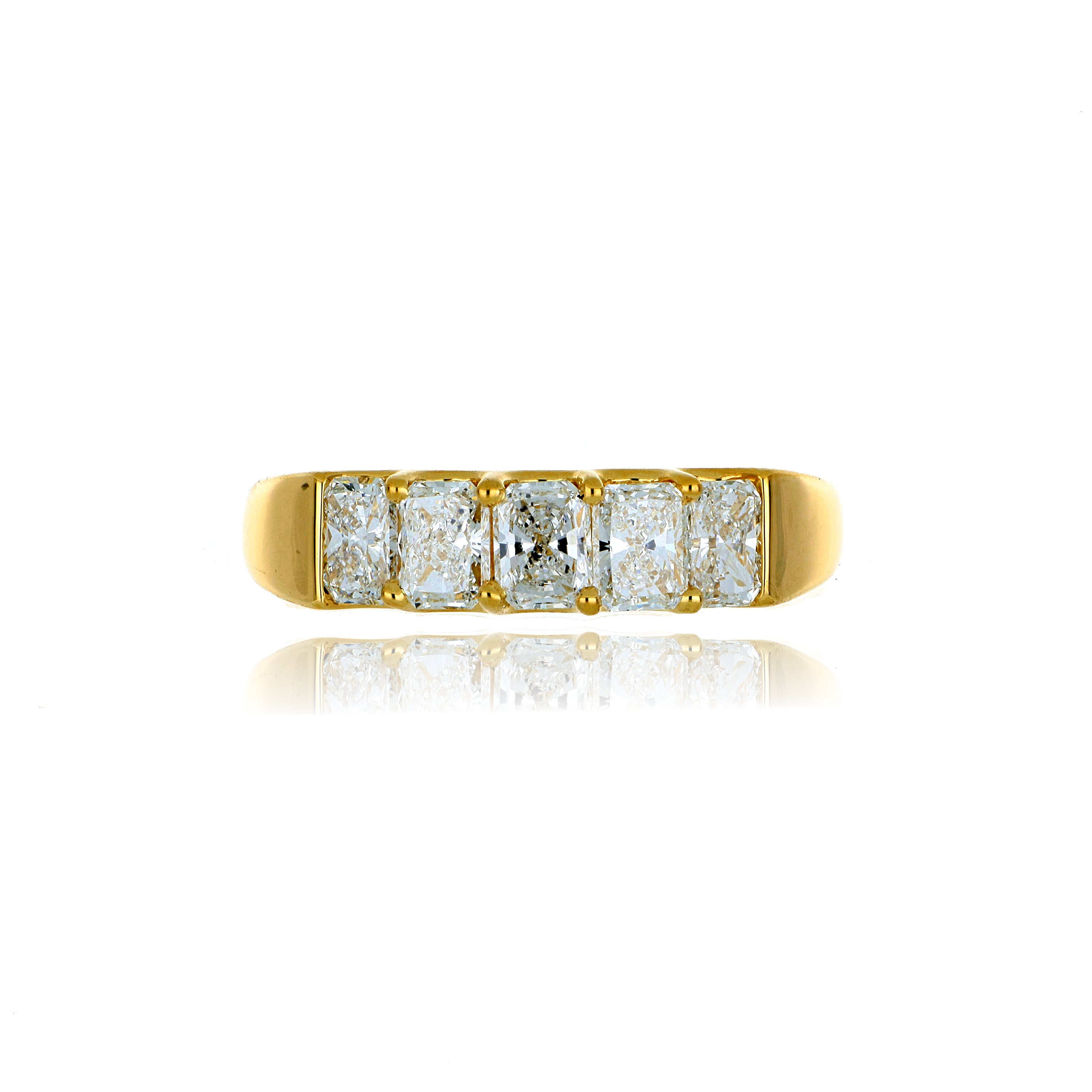 18k Yellow Gold Diamond Anniversary Band - Charles Koll Jewelers