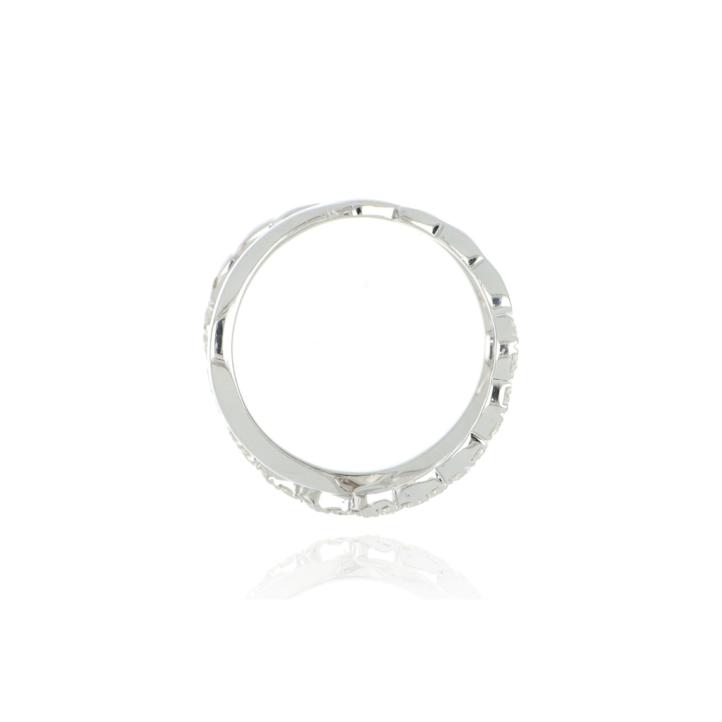 18k White Gold Lorelei Criss Cross Diamond Ring