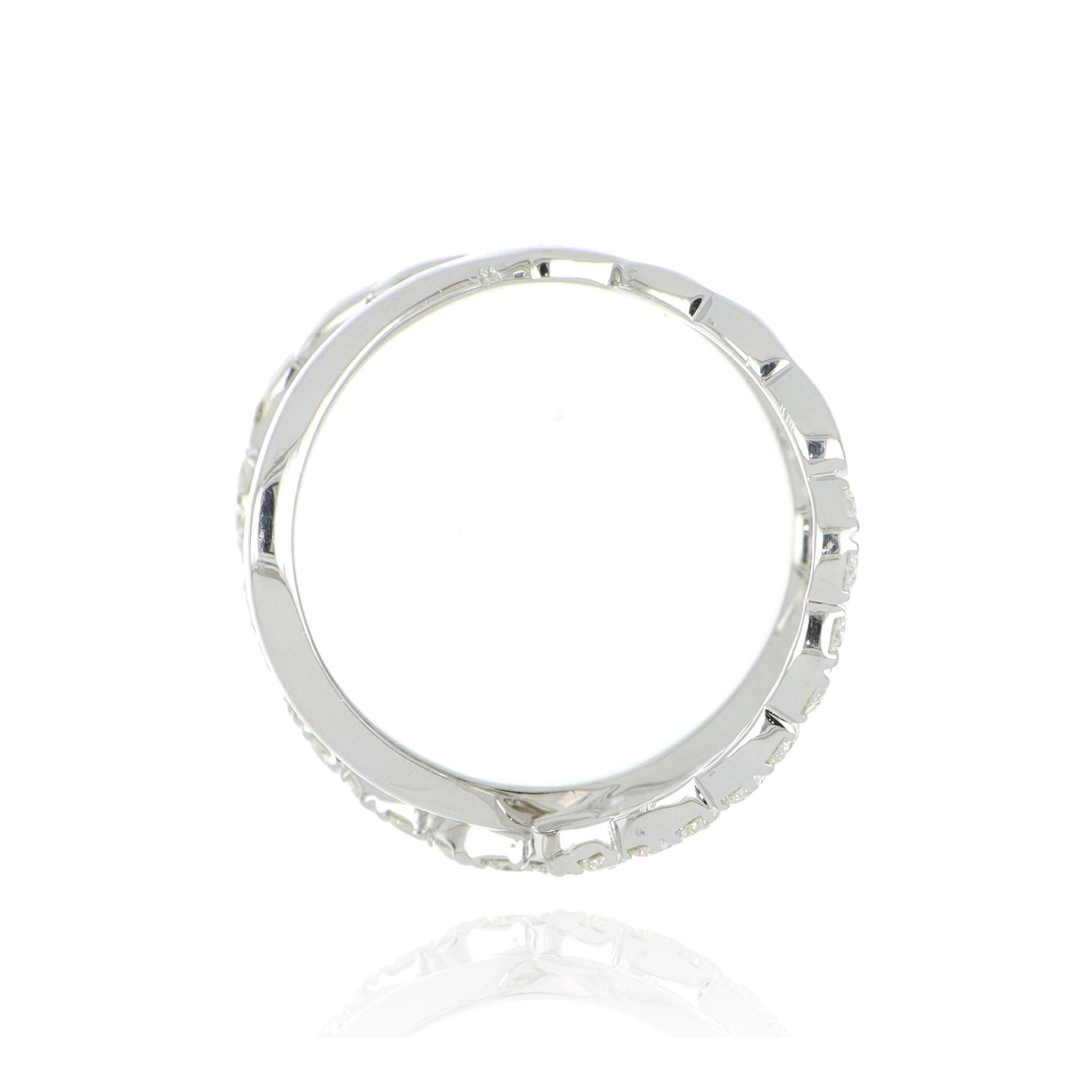 18k White Gold Lorelei Criss Cross Diamond Ring