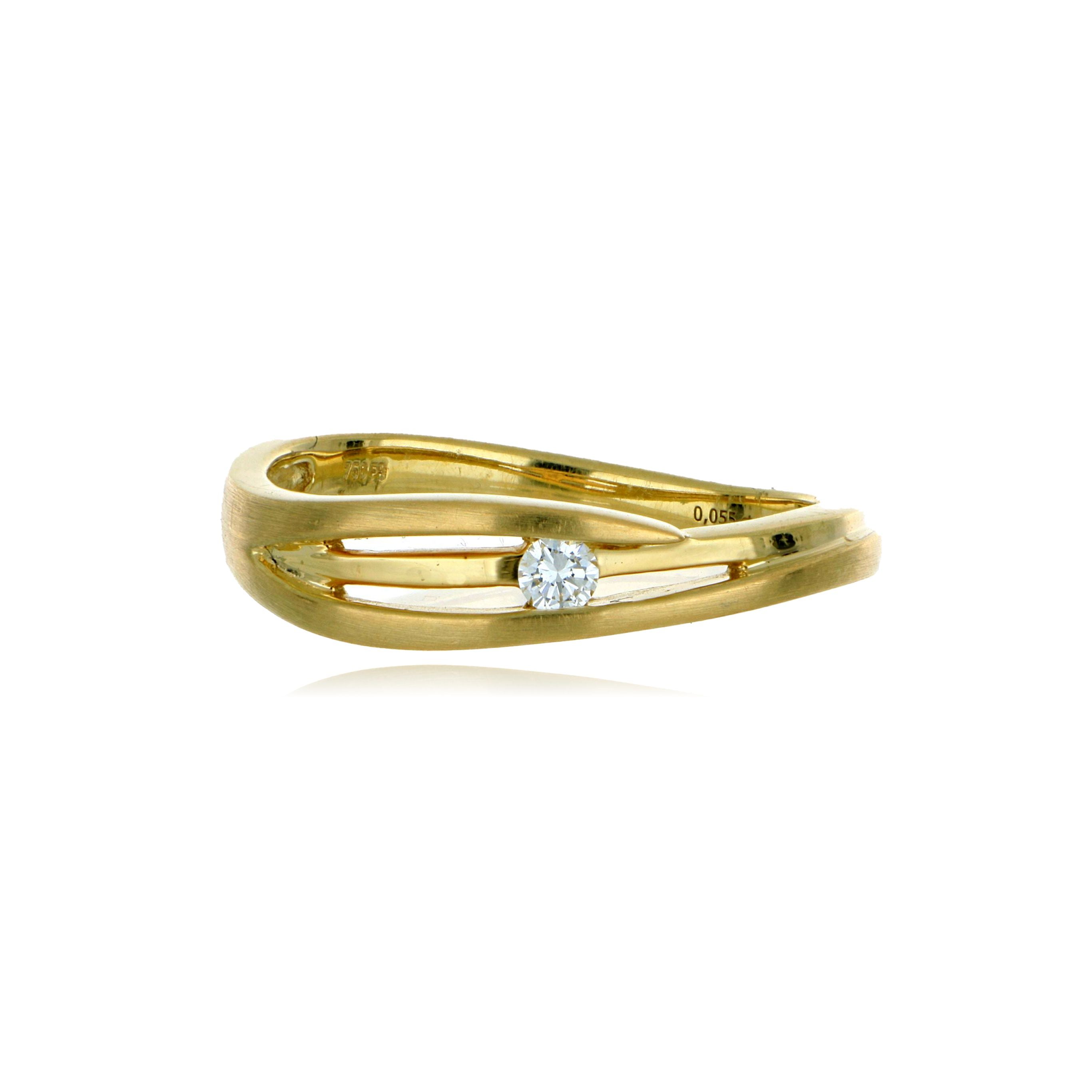 18k Yellow Gold Diamond Fashion Ring