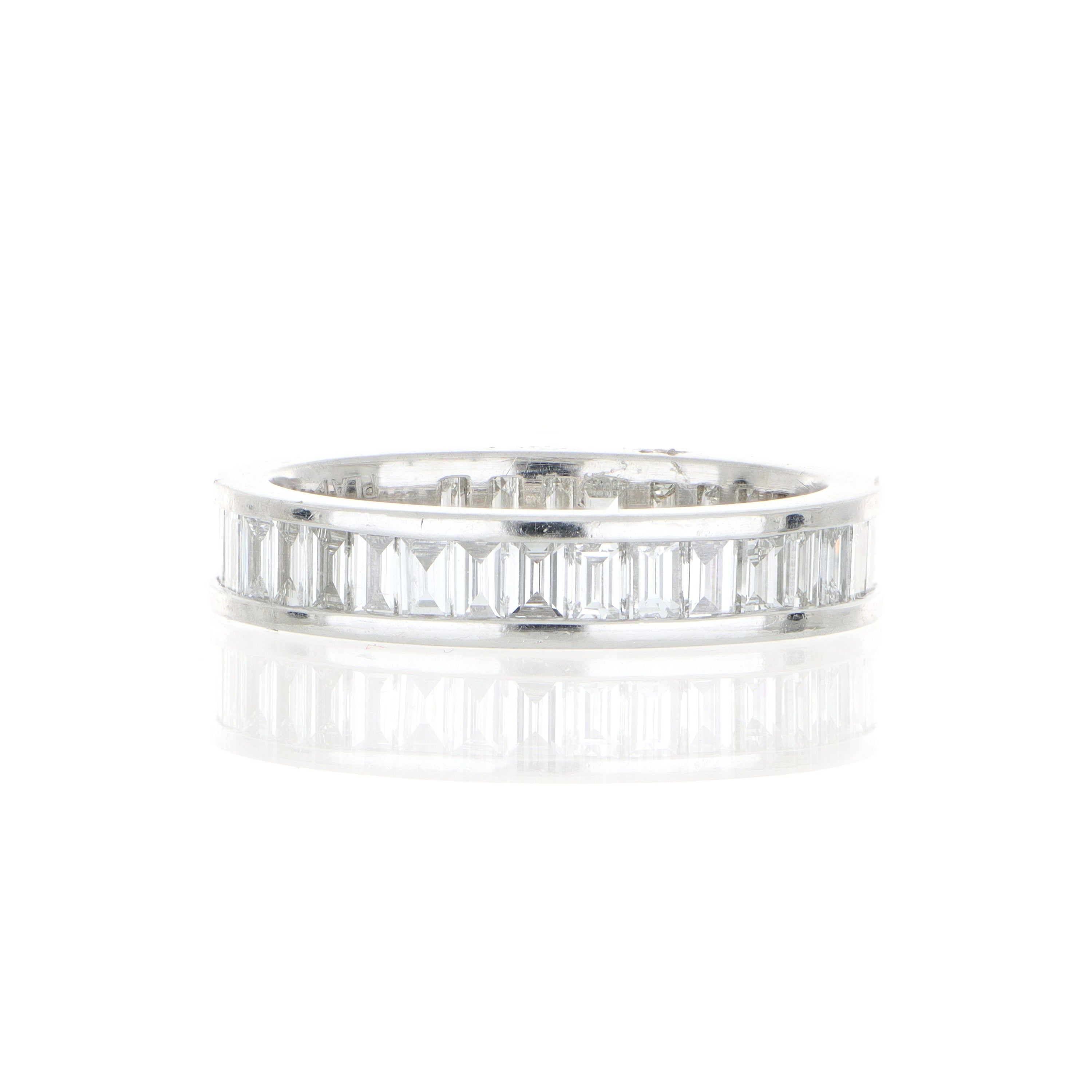 Platinum Baguette Diamond Eternity Band