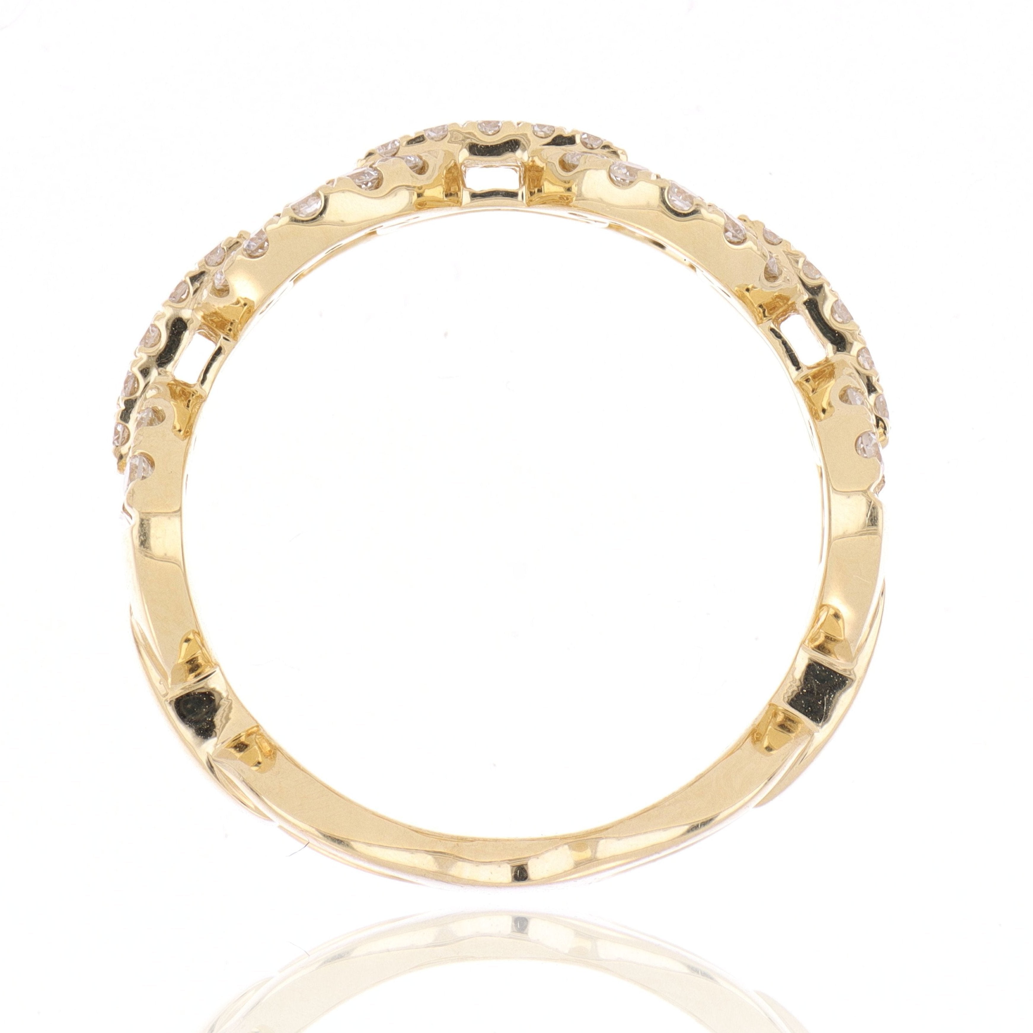 18k Yellow Gold Diamond Fashion Ring
