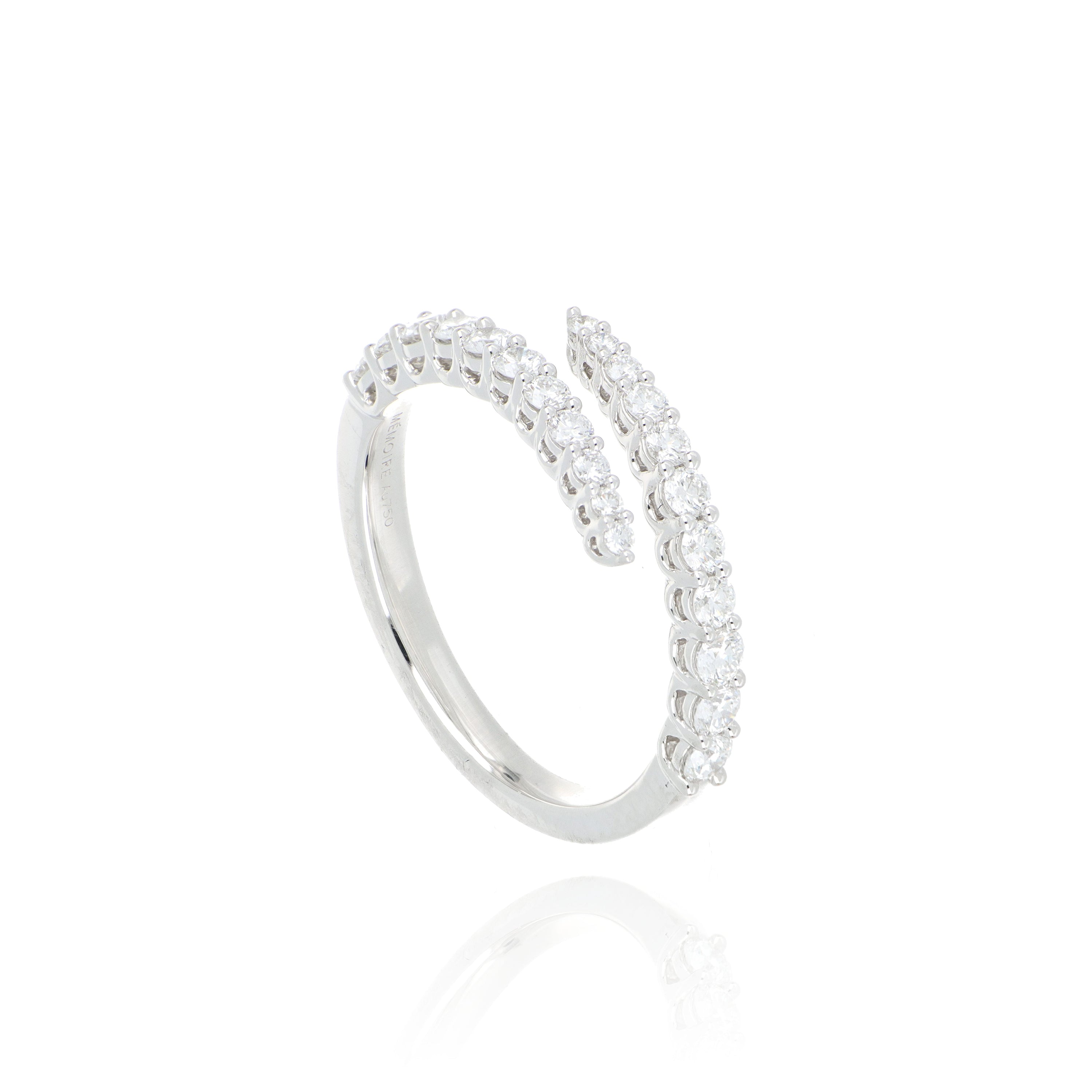 18k White Gold Diamond Identity Ring