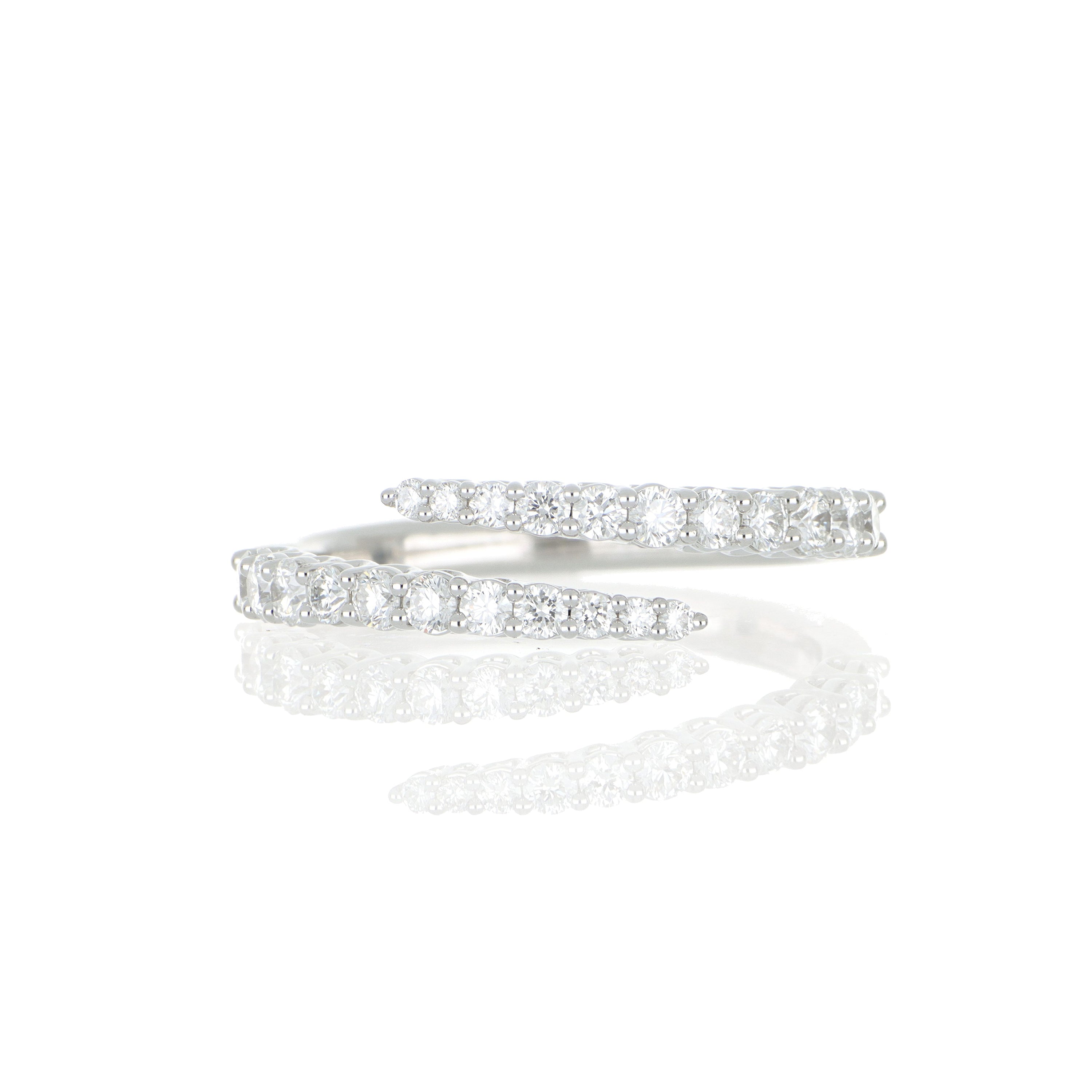 18k White Gold Diamond Identity Ring