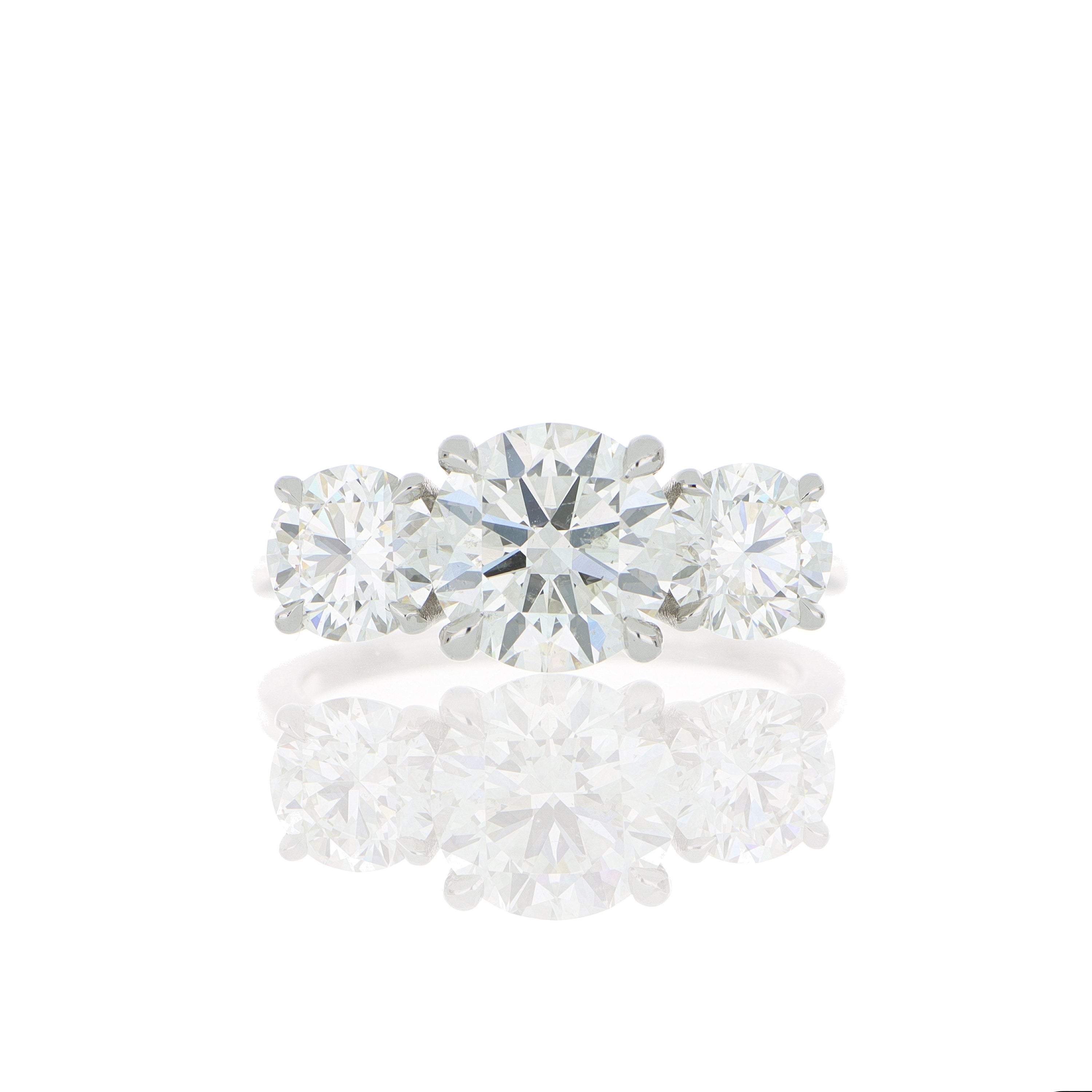 Platinum 3 Stone Diamond Ring